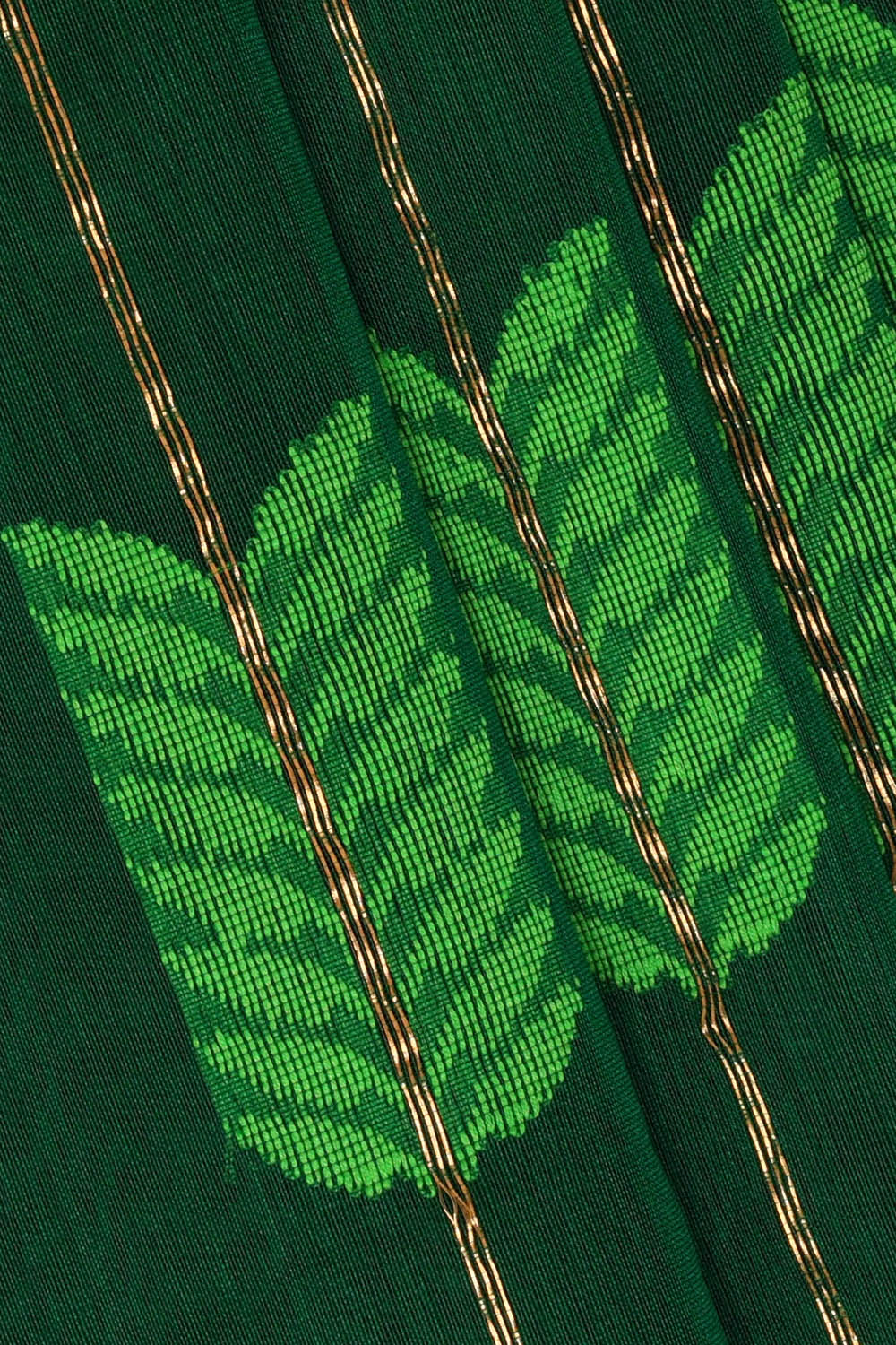 Image of Chanderi Cotton Silk Green Saree