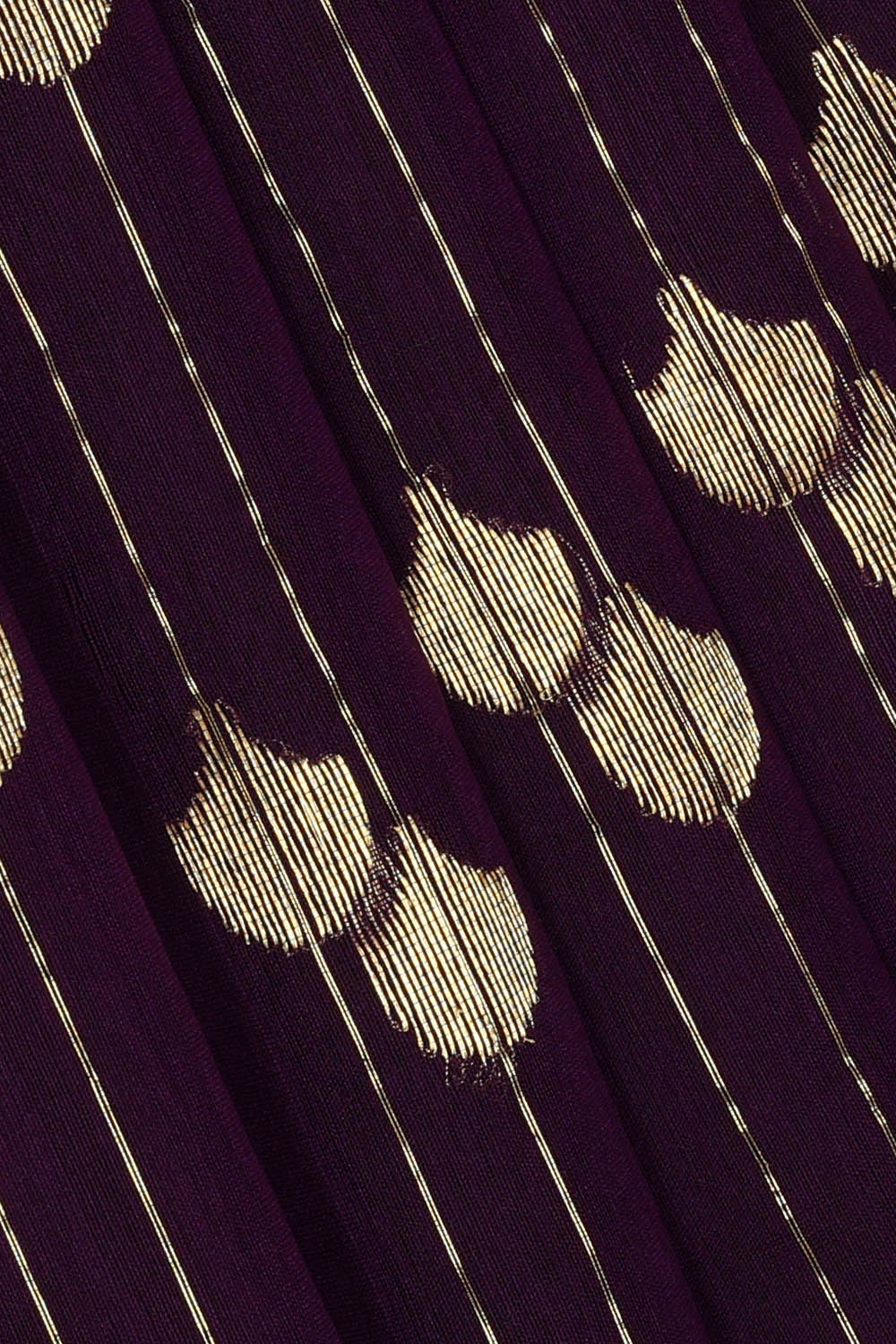 Image of Chanderi Cotton Silk Purple Saree