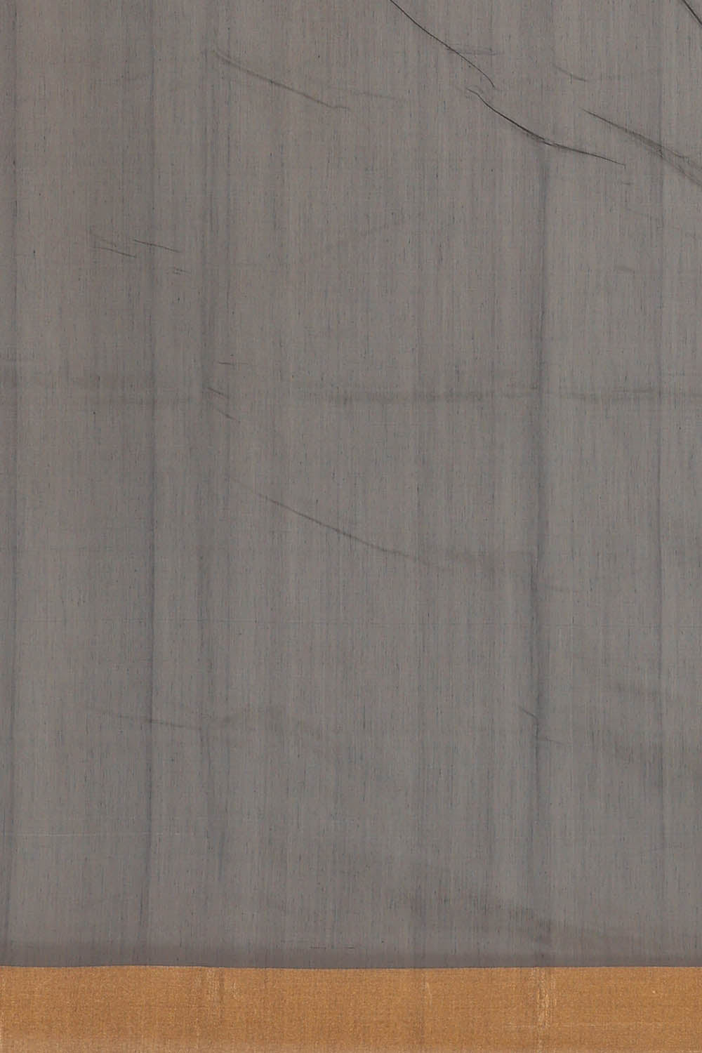 Image of Chanderi Cotton Silk Dark Grey Saree