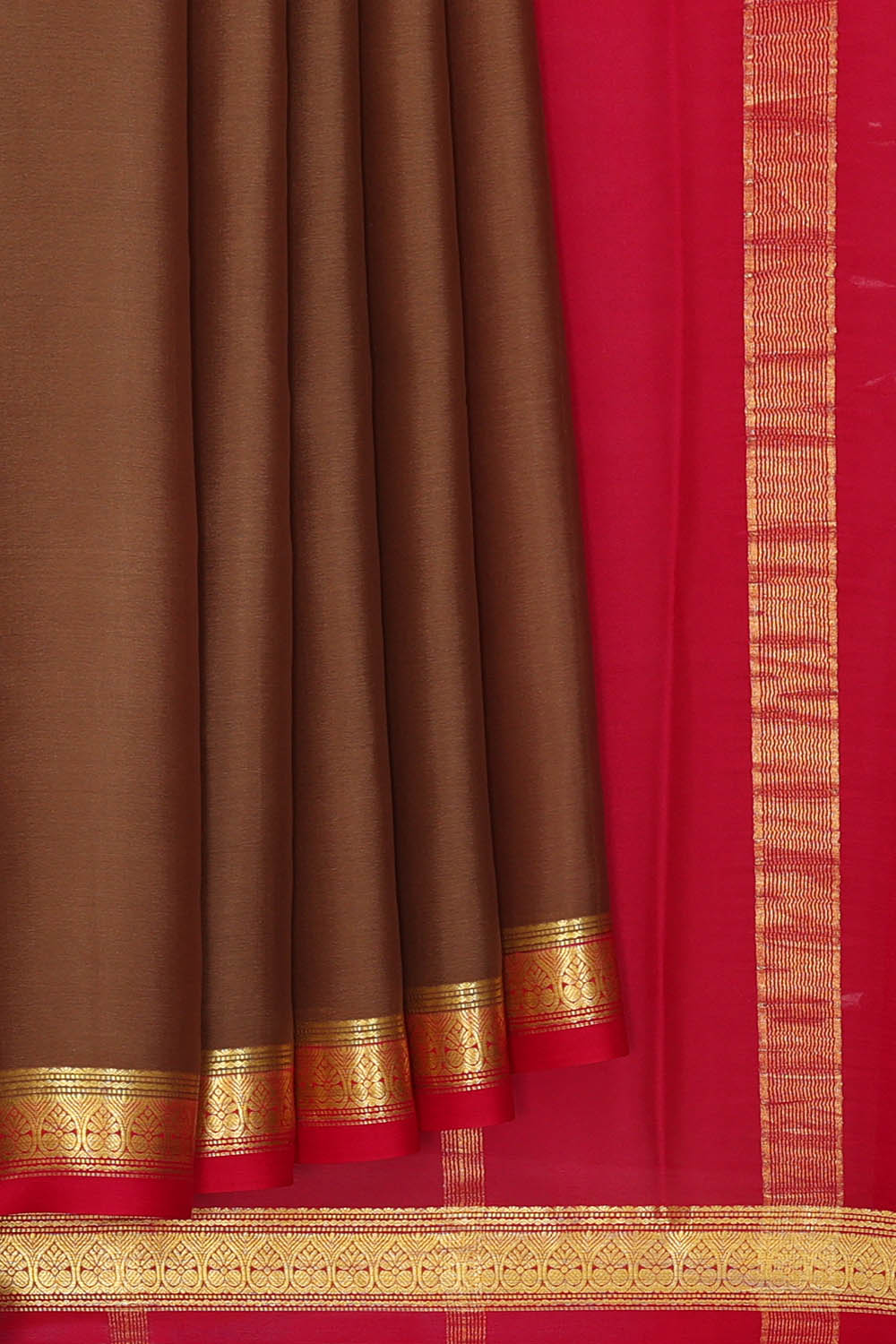 Image of Binny Crepe Brown Saree