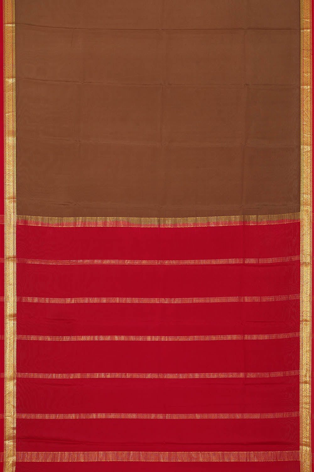 Image of Binny Crepe Brown Saree