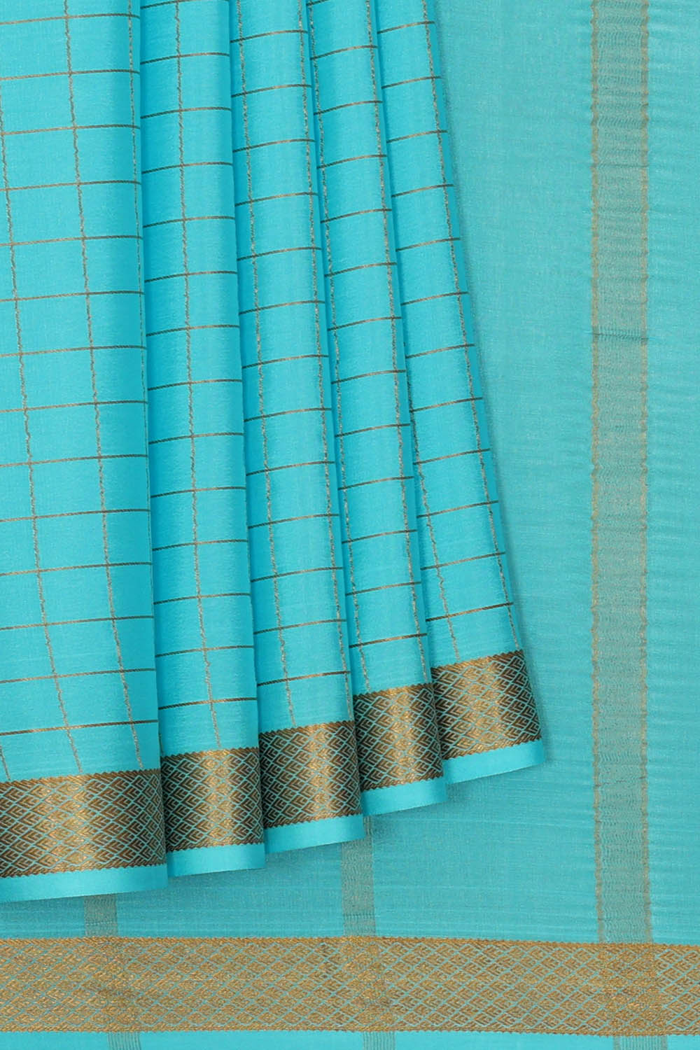 Image of Binny Crepe Silk Blue Saree