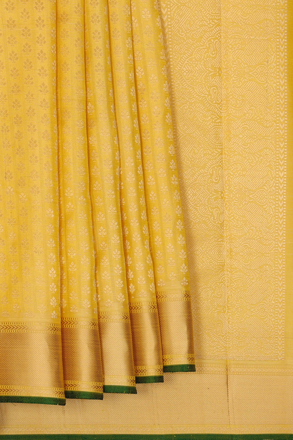 Image of Arani Silk Yellow Saree