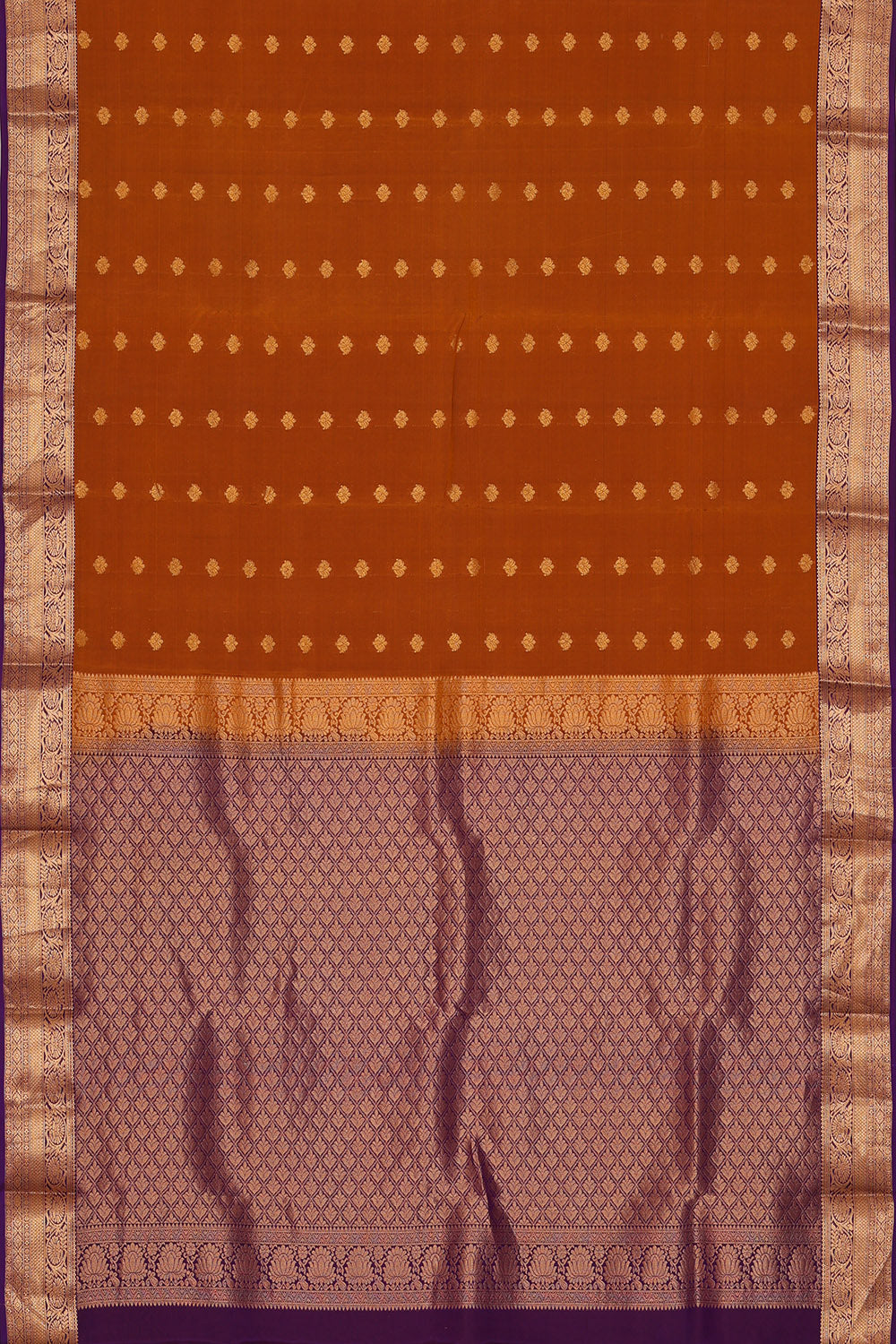 Image of Honey-Mustard South Silk Saree