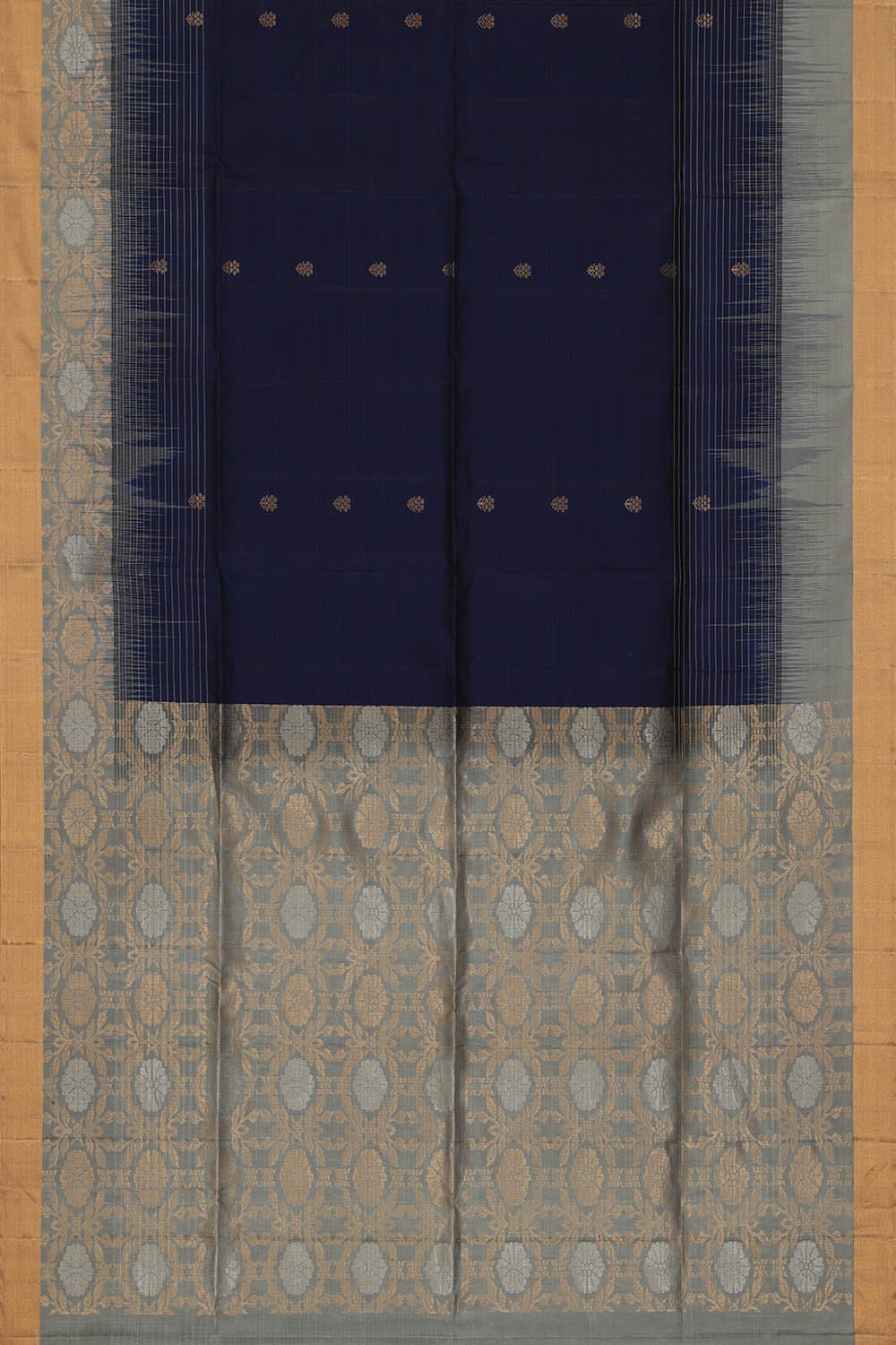 Image of South Silk Navy Blue Saree