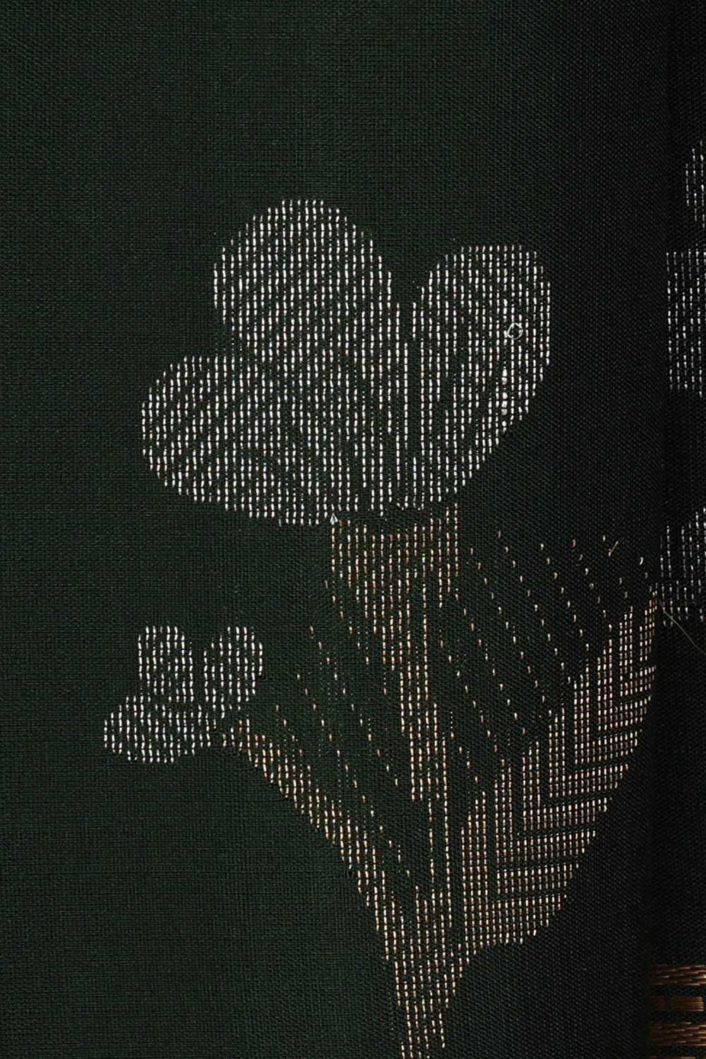 Image of South Silk Bottle Green Saree