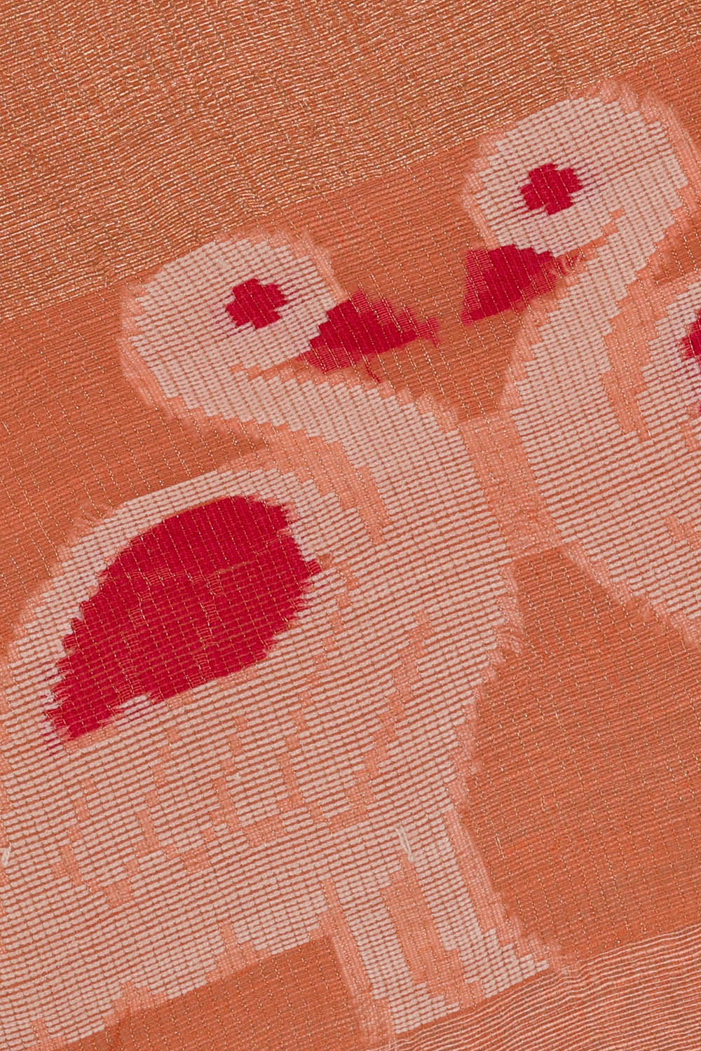 Image of Banarasi Linen Peach Saree