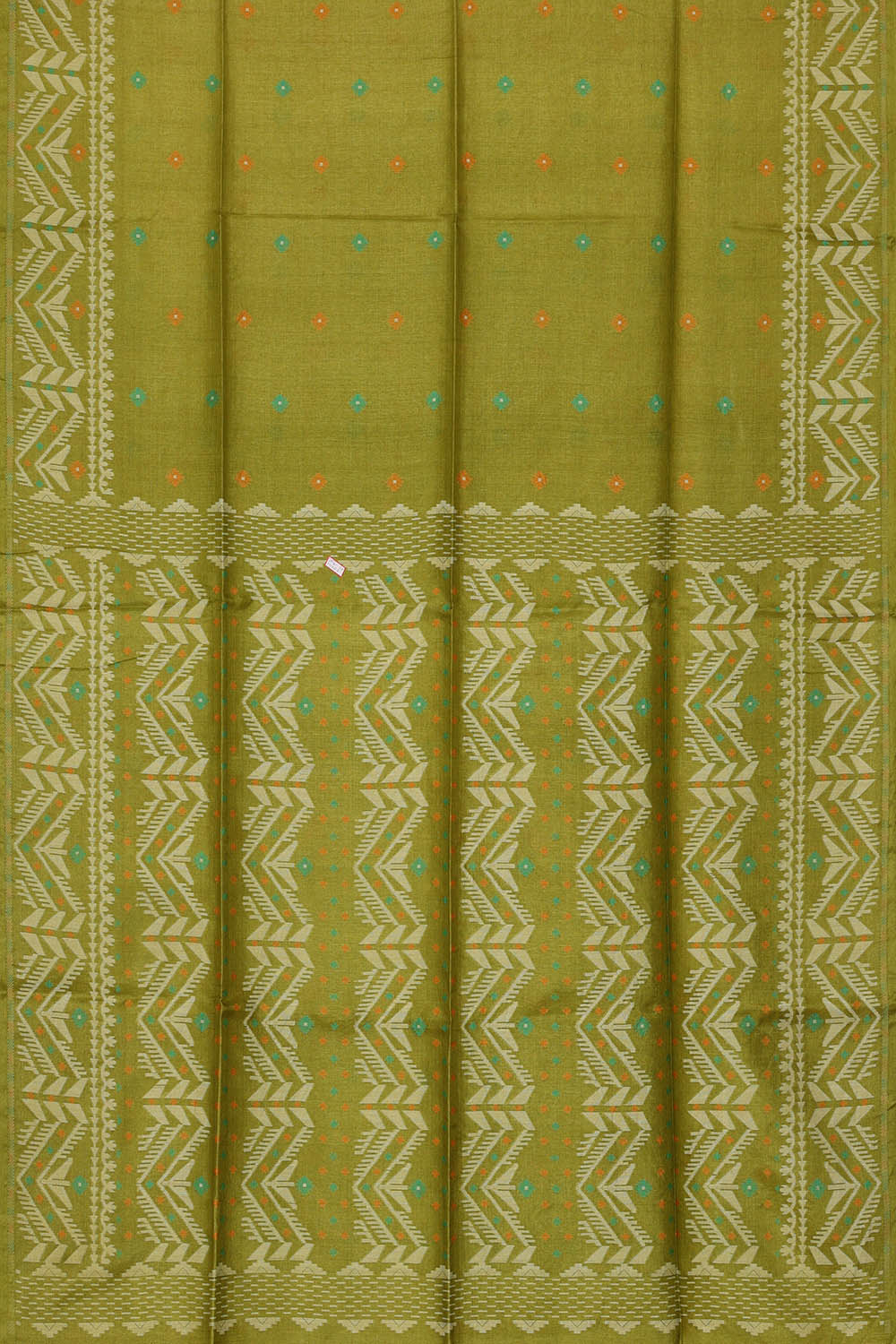 Image of Tussar Silk Green Saree