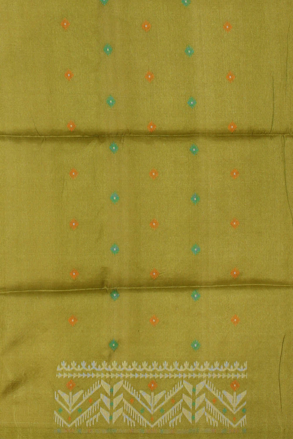 Image of Tussar Silk Green Saree