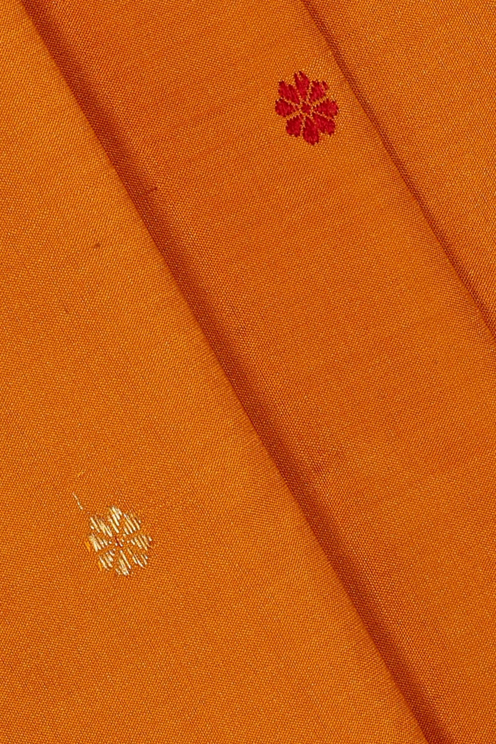 Image of Orange Narayanpet Silk Saree