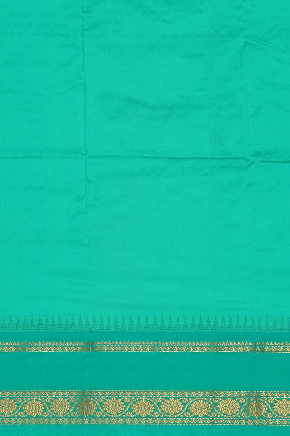 Image of Navy-Blue Narayanpet Silk Kattam Saree