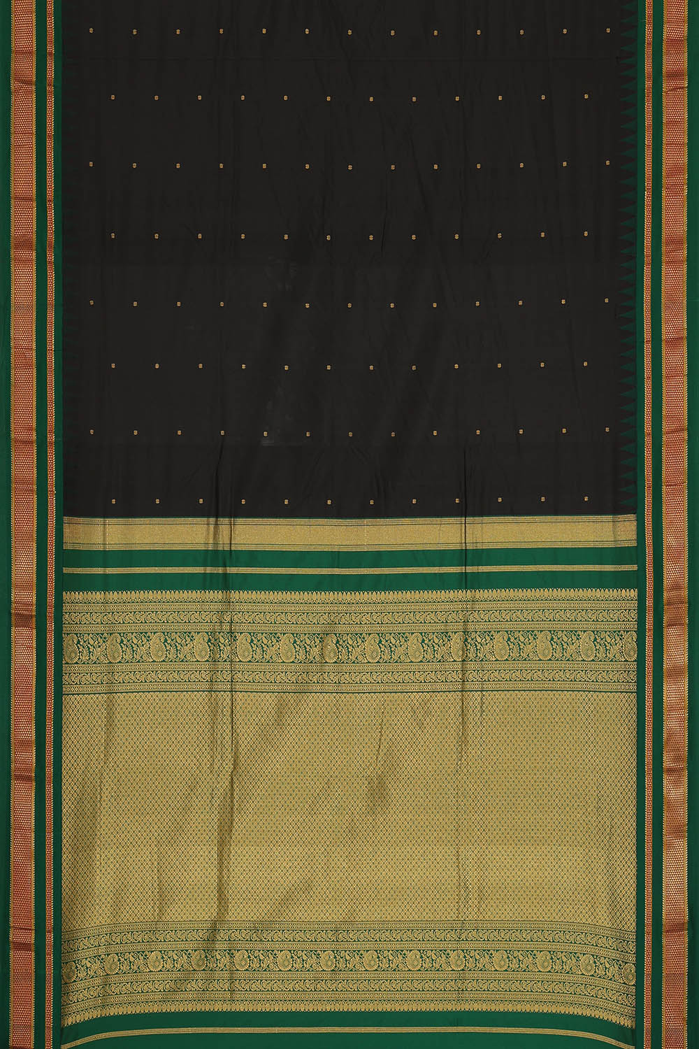 Image of Black Narayanpet Silk Saree