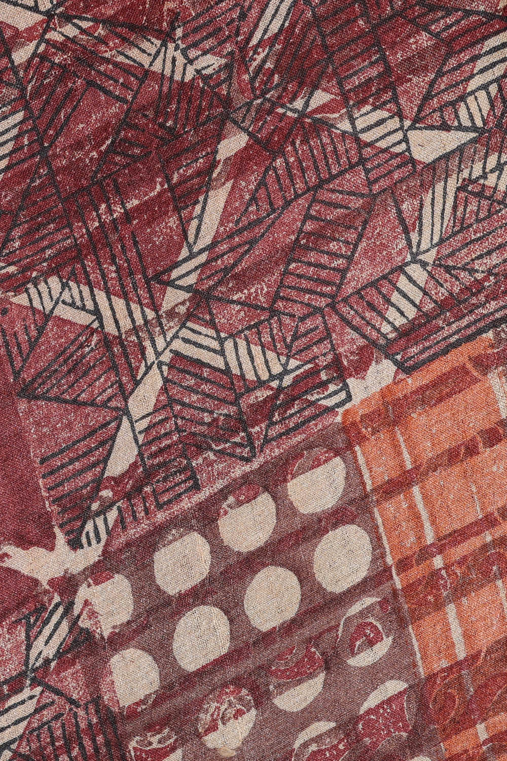 Image of Tussar Silk Muted Maroon Saree