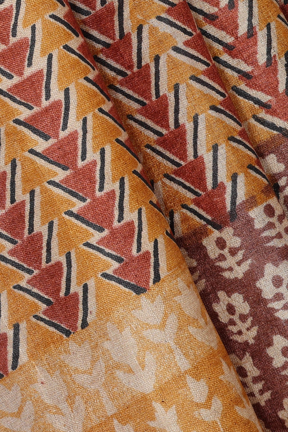 Image of Tussar Silk Muted Brown Saree