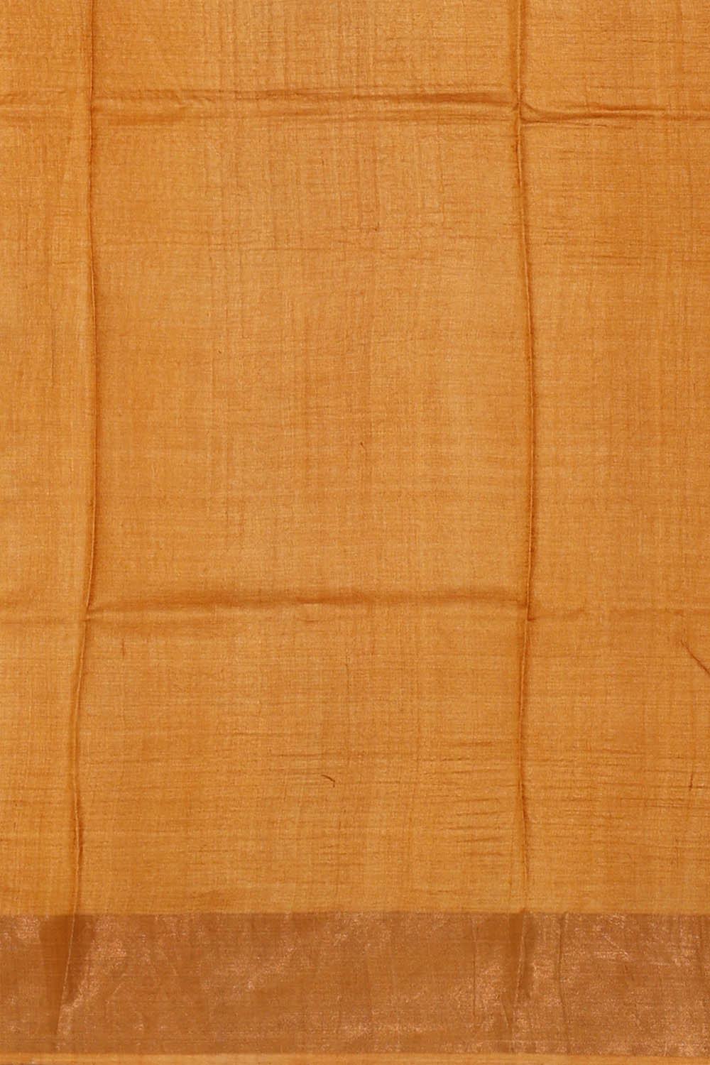 Image of Tussar Silk Muted Brown Saree