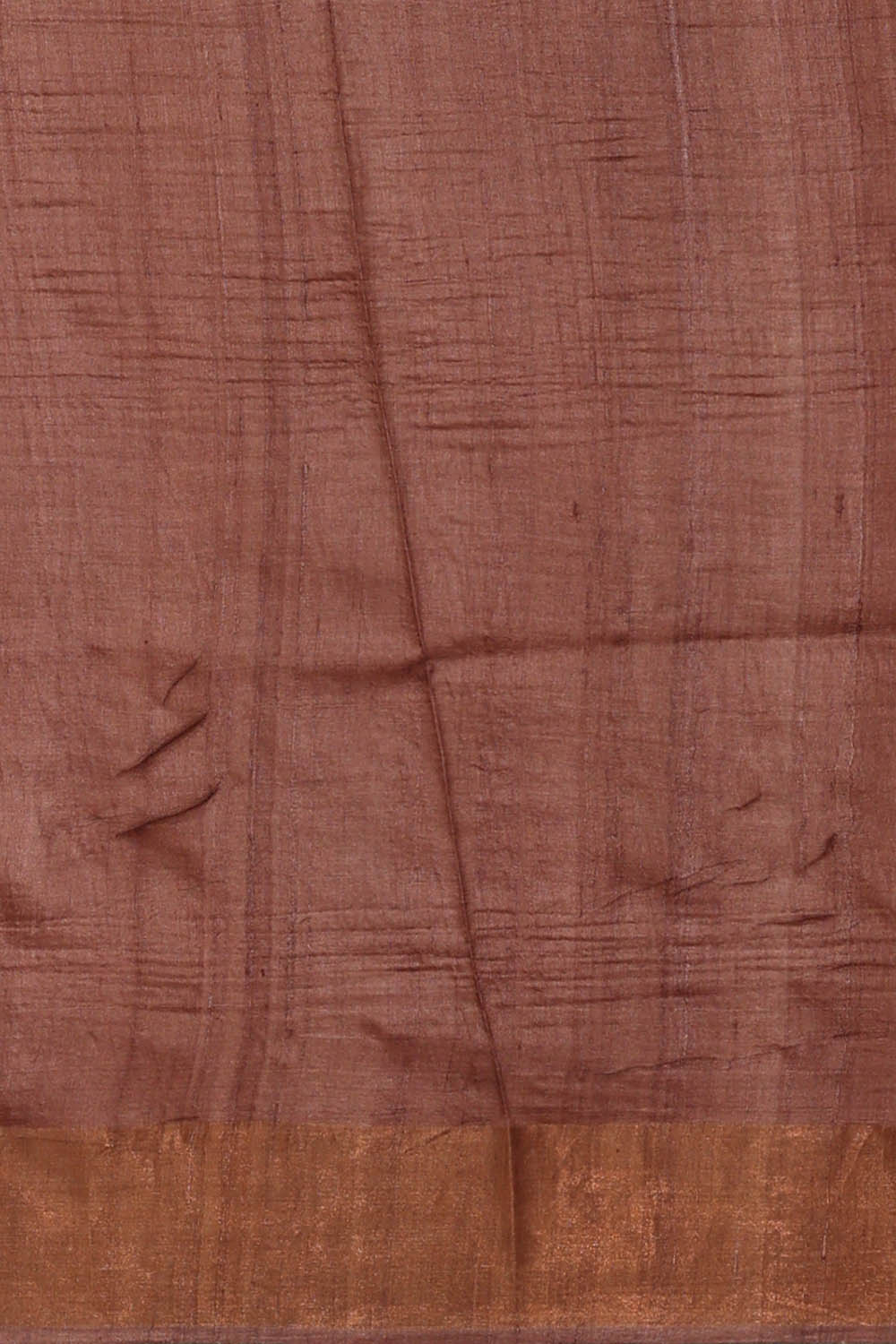 Image of Tussar Silk Orange Saree