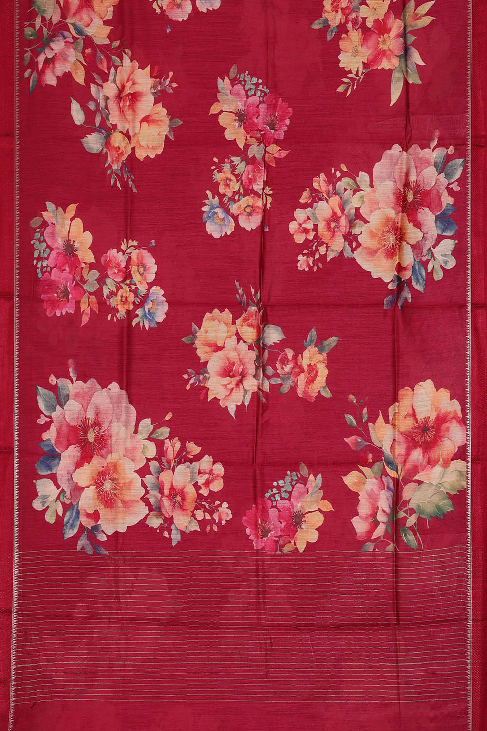 Image of Moonga Tussar Silk Pink Saree