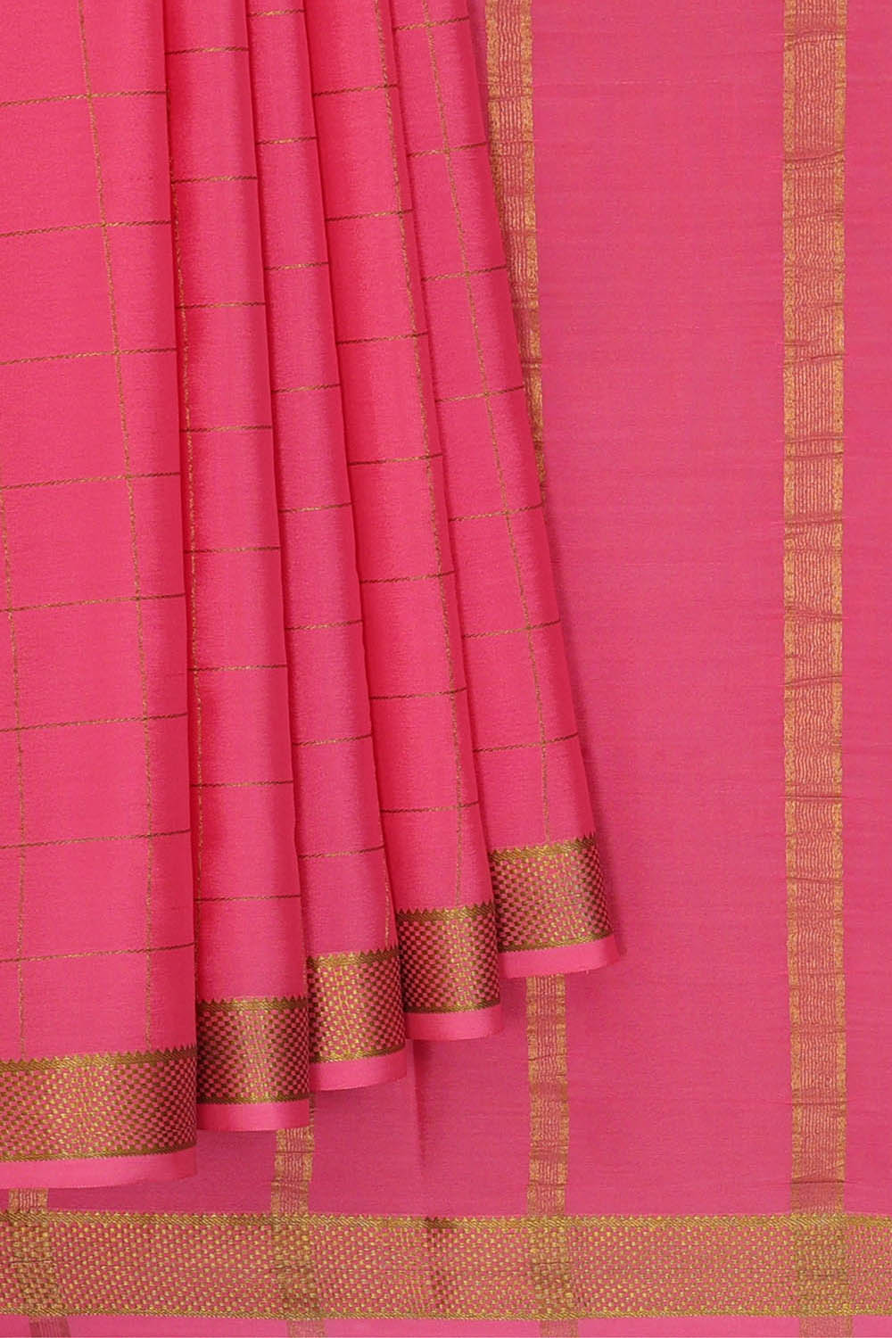 Image of Binny Crepe Silk Pink Saree