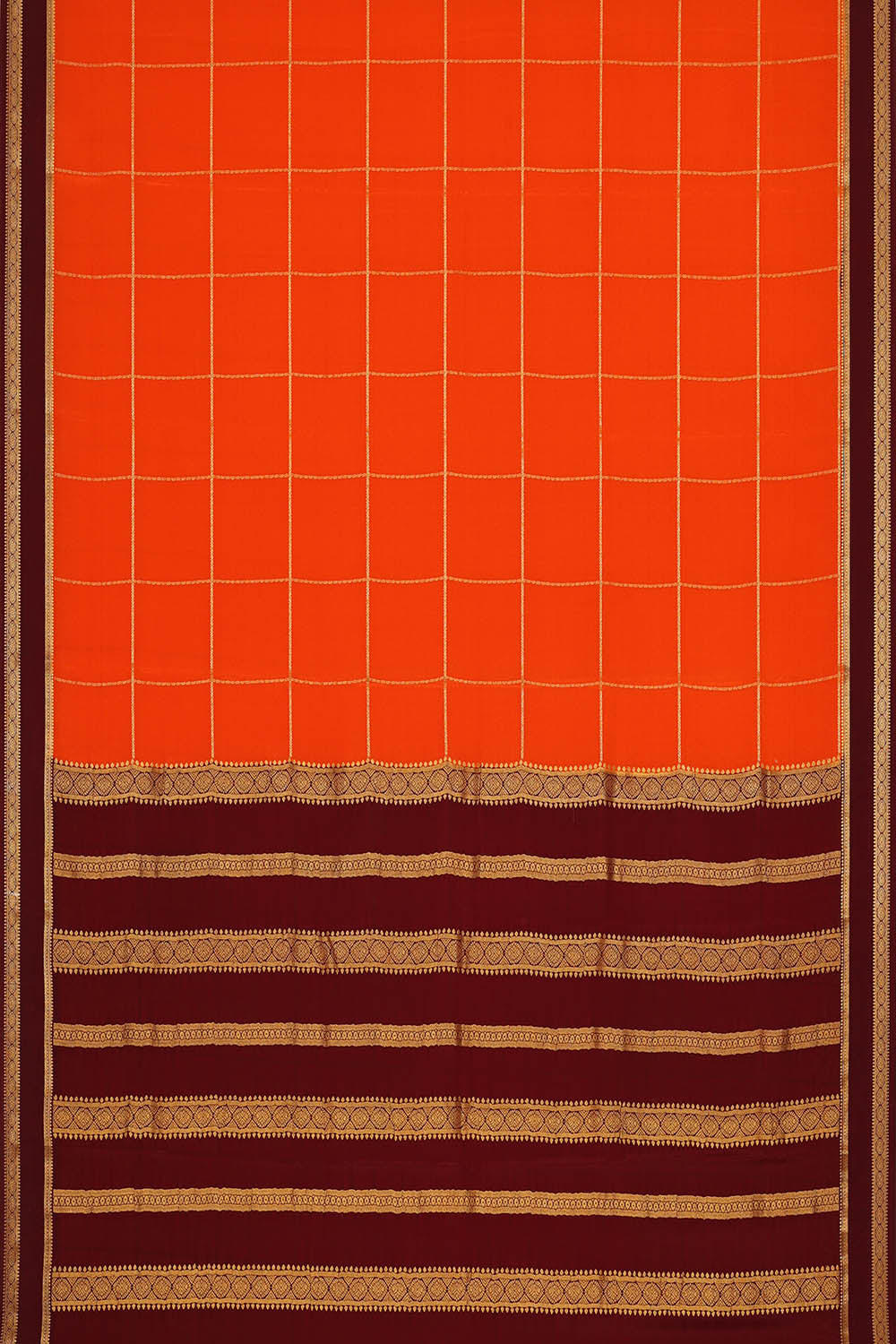 Image of Binny Crepe Silk Orange Saree