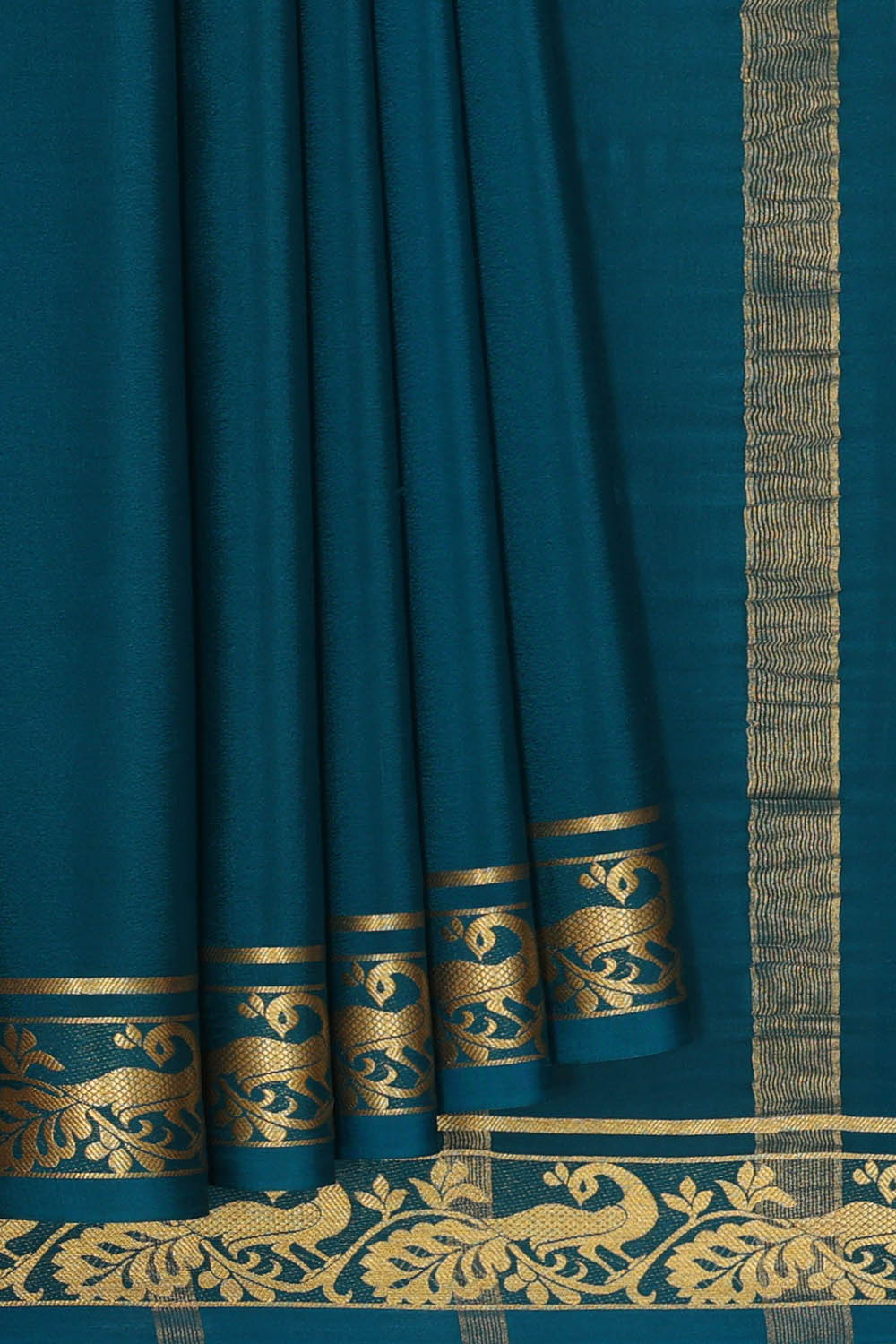 Image of Binny Crepe Silk Blue Saree