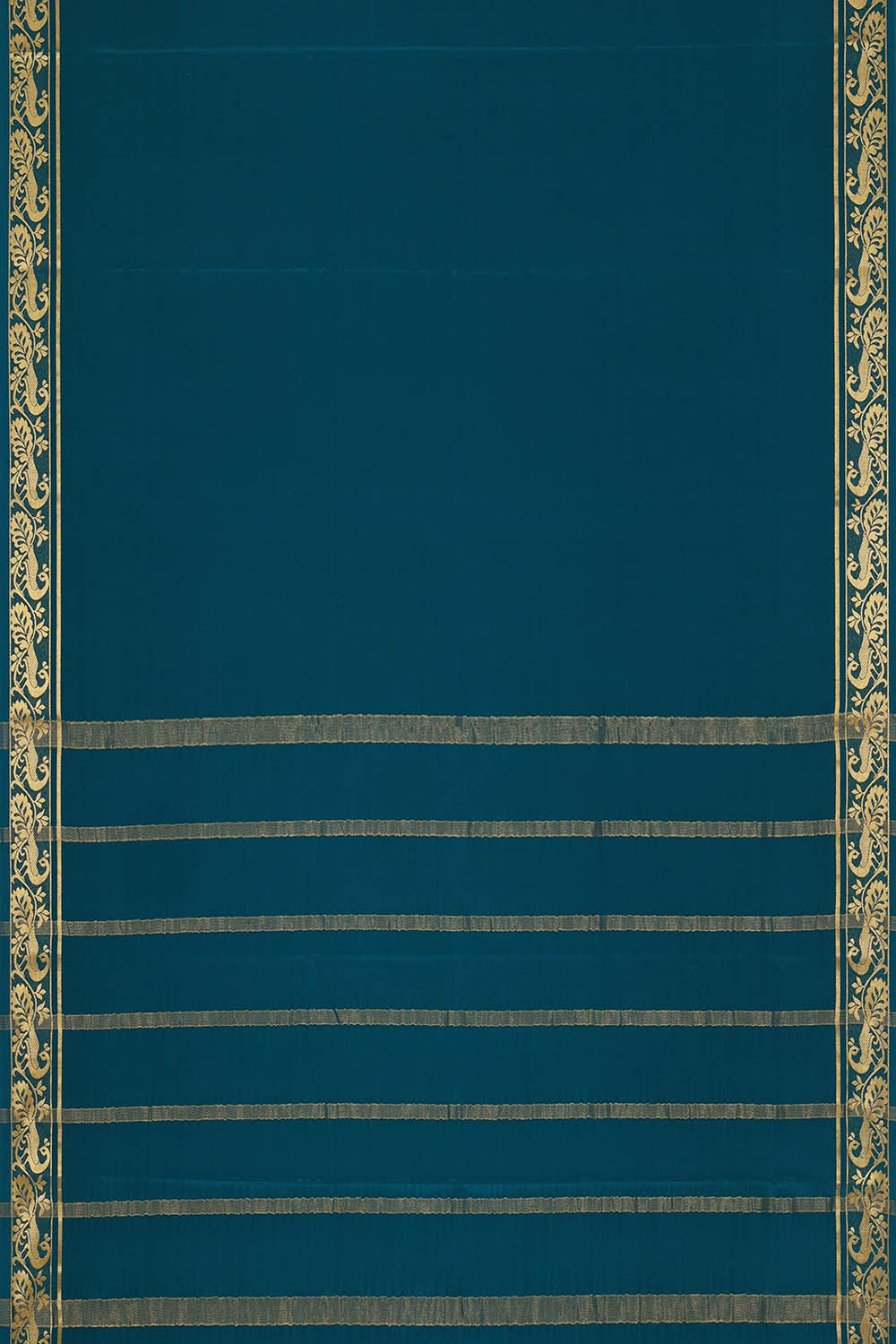 Image of Binny Crepe Silk Blue Saree