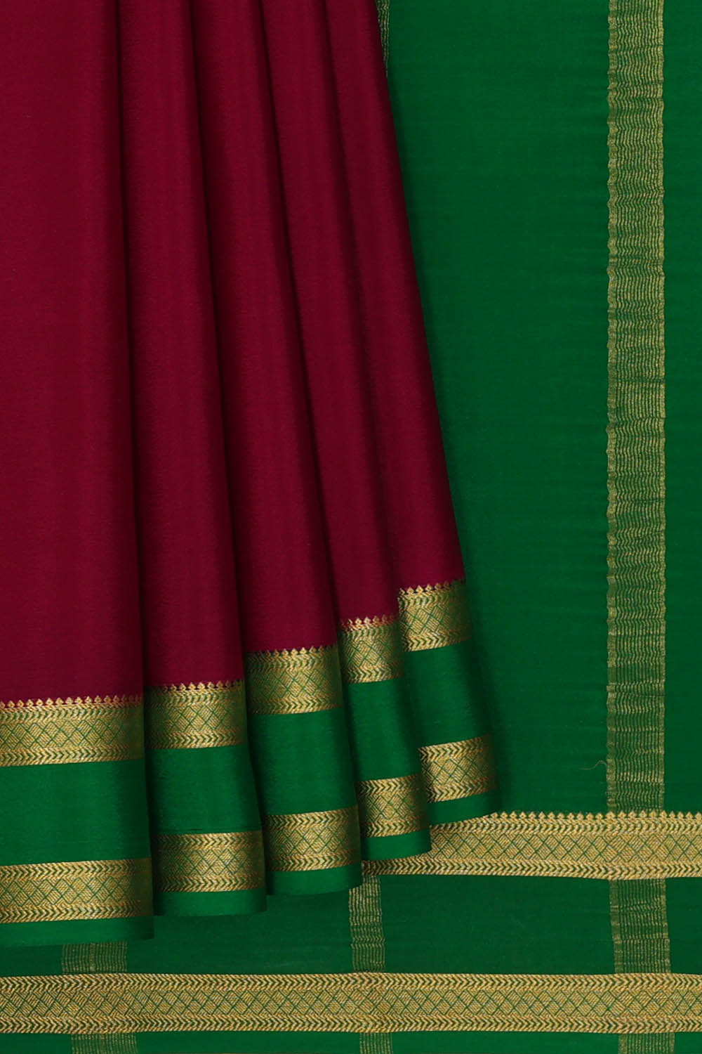 Image of Binny Crepe Silk Dark Magenta Saree