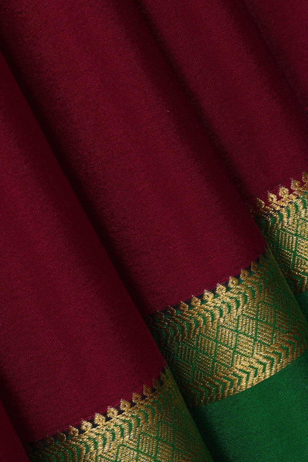 Image of Binny Crepe Silk Dark Magenta Saree