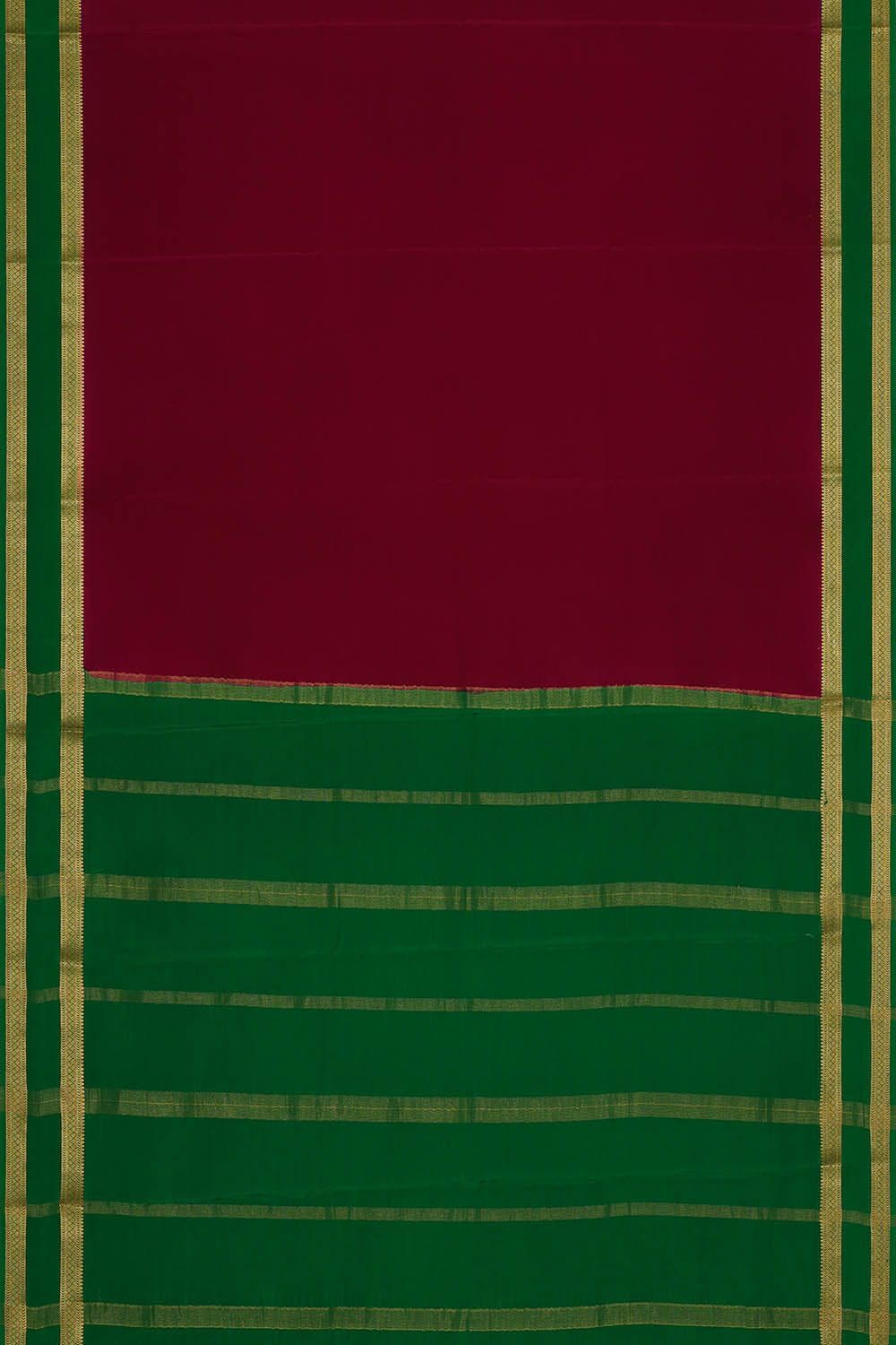 Image of Binny Crepe Silk Dark Magenta Saree