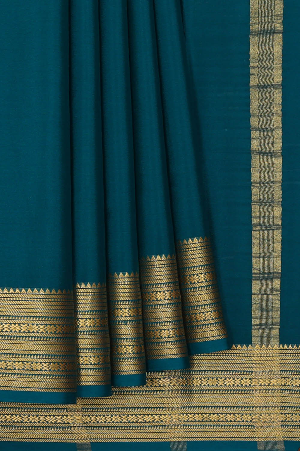 Image of Binny Crepe Silk Blue Saree