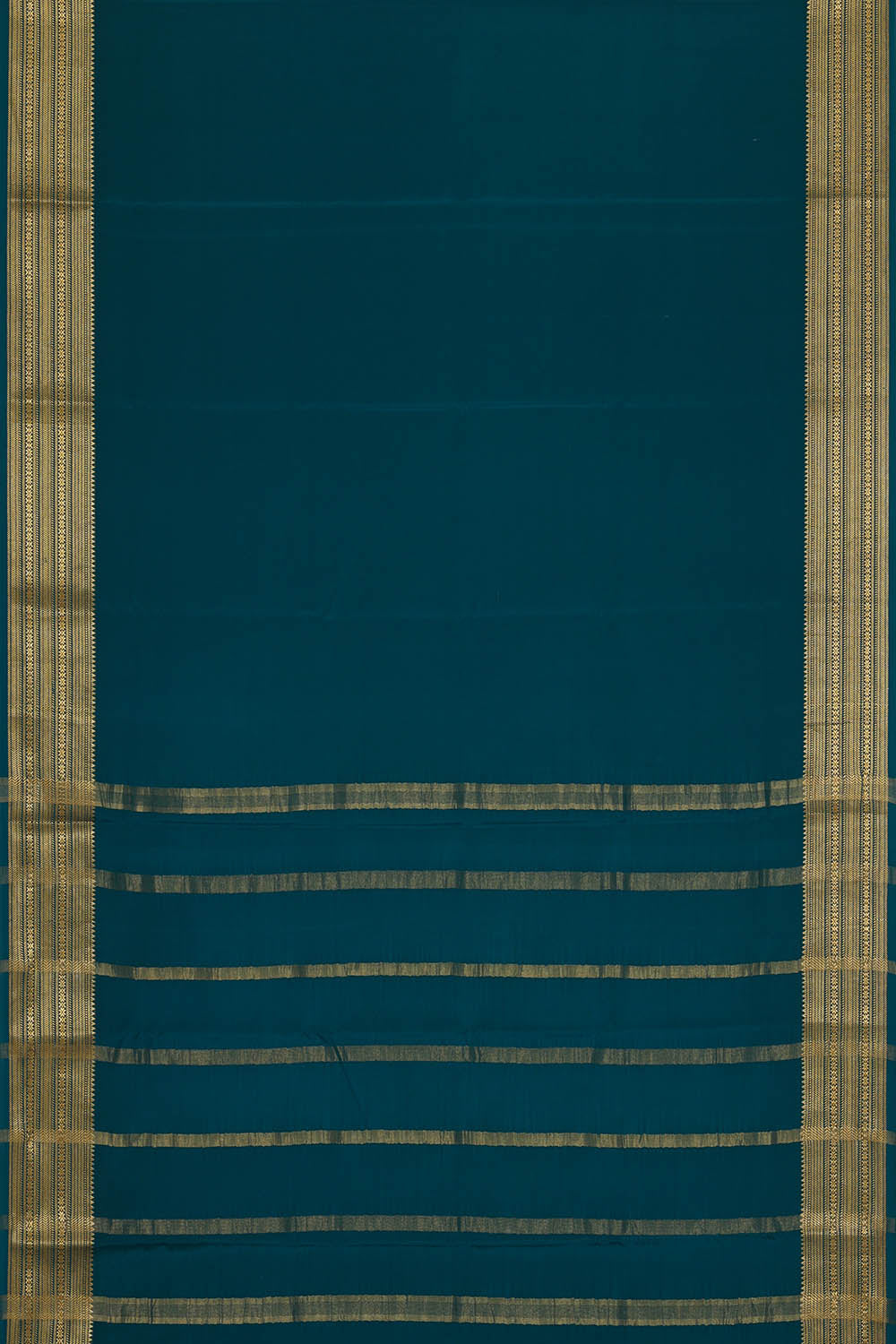 Image of Binny Crepe Silk Blue Saree