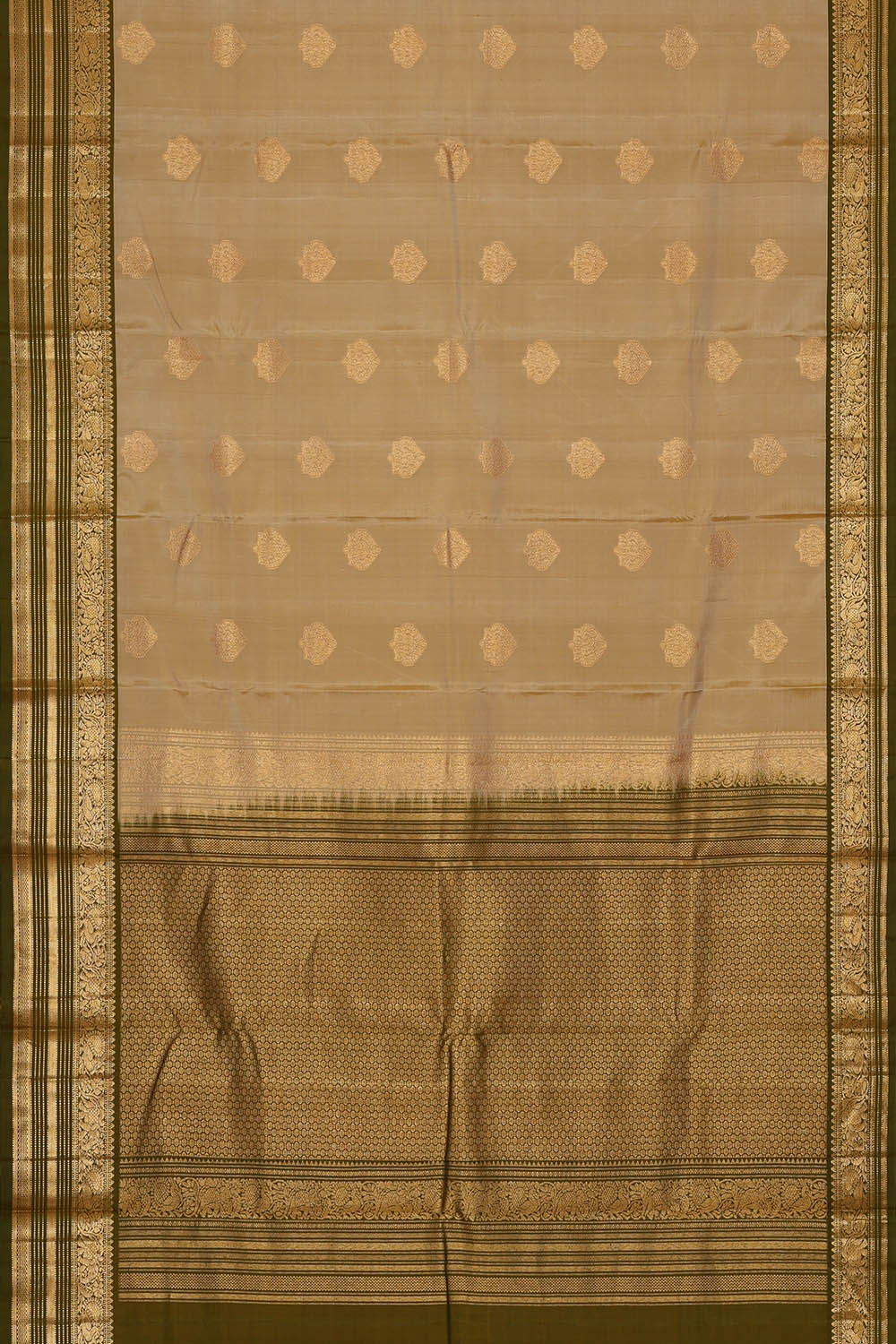 Image of Kanchipattu Silk Beige Saree