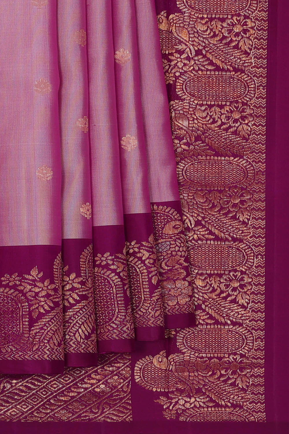Image of Kanchipattu Silk Lavender Saree