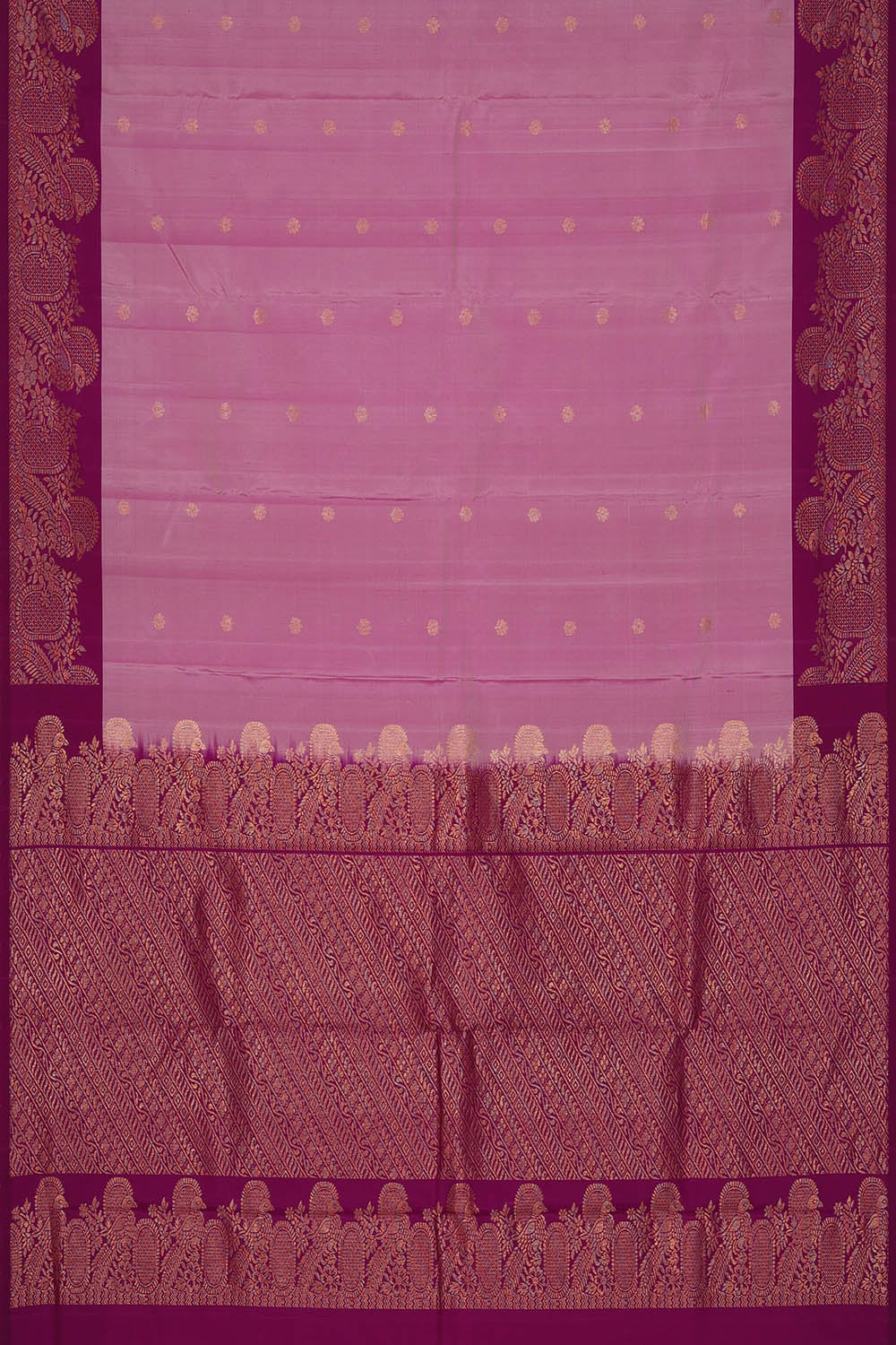 Image of Kanchipattu Silk Lavender Saree