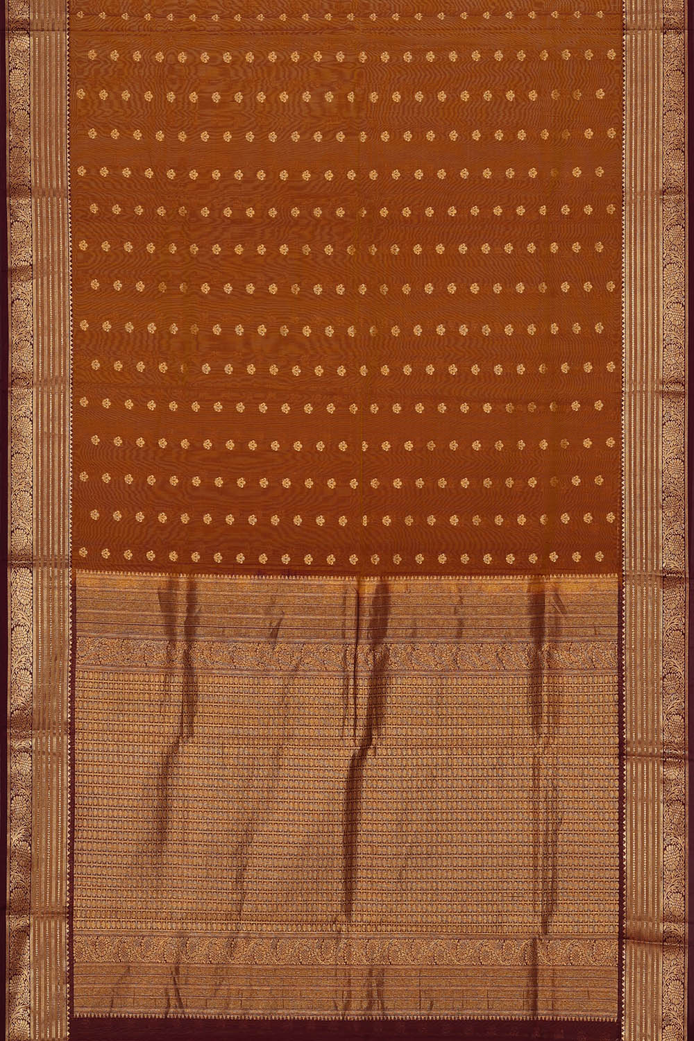 Image of Coimbatore Cotton Silk Light Brown Saree