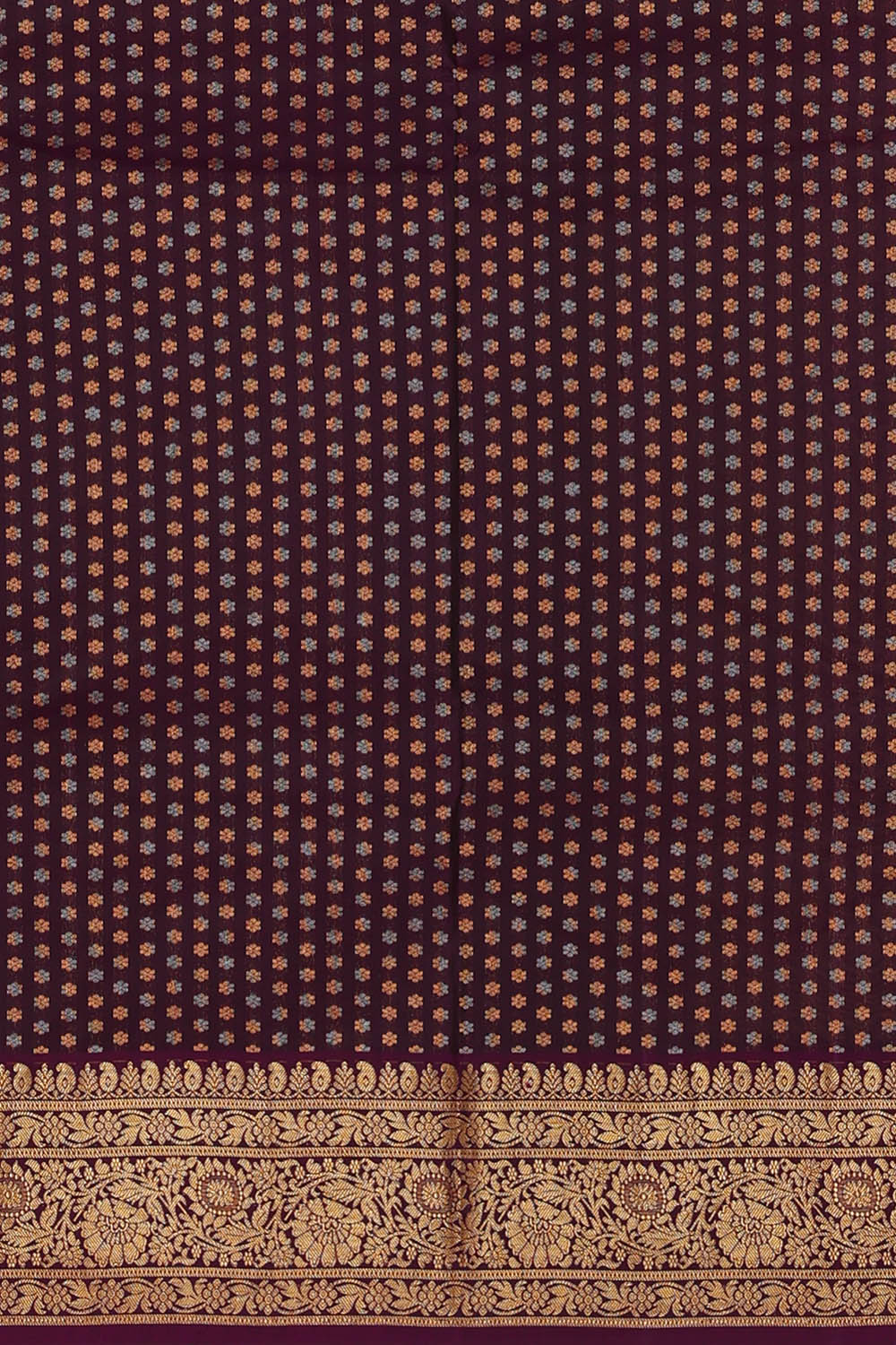 Image of Coimbatore Cotton Silk Dark Olive Green Saree