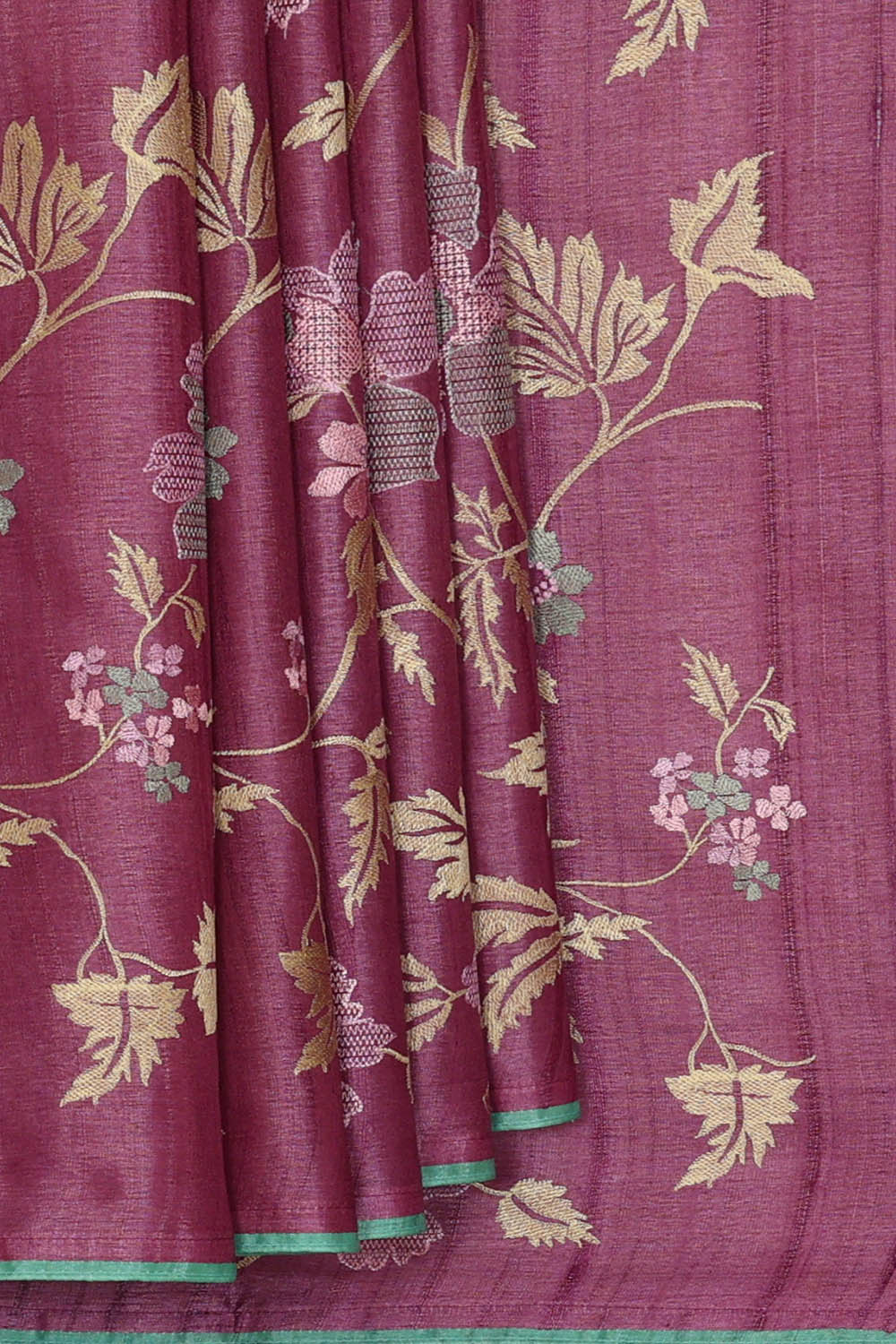 Image of Tussar Silk Purple Saree