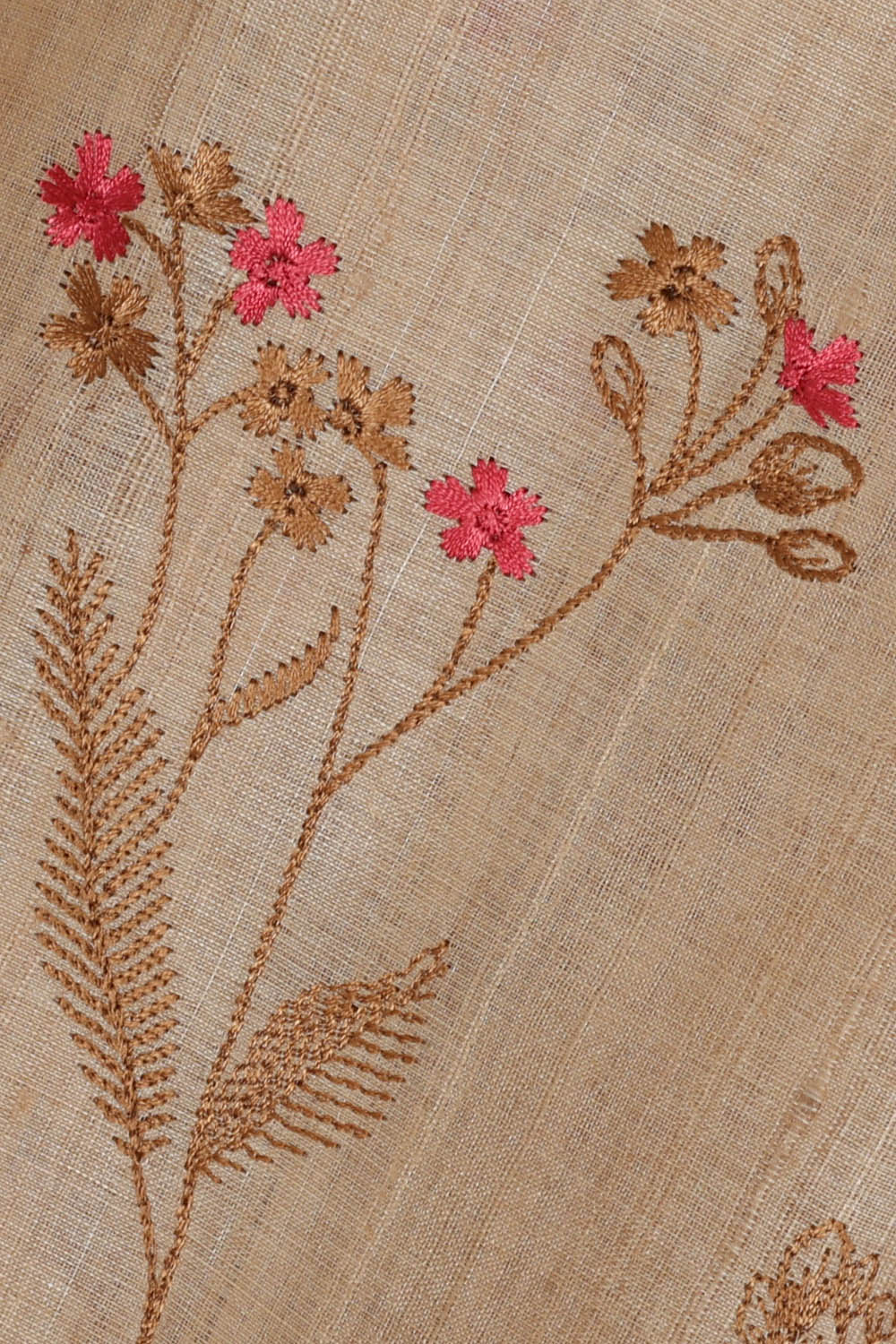 Image of Tussar Silk Beige Saree