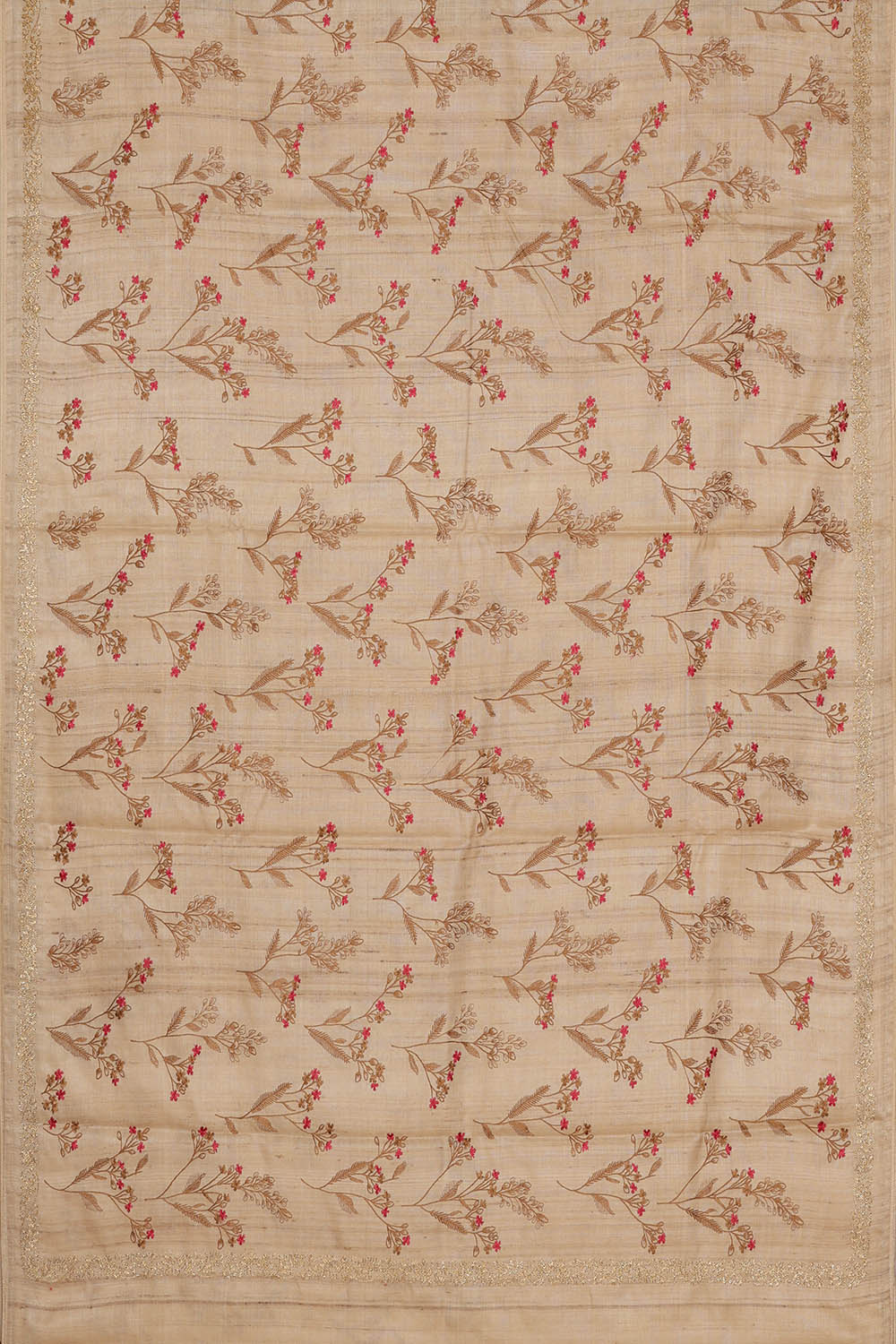 Image of Tussar Silk Beige Saree
