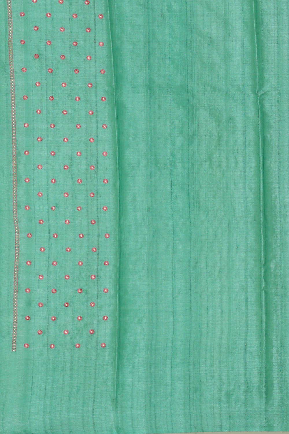 Image of Tussar Silk Sea Green Saree