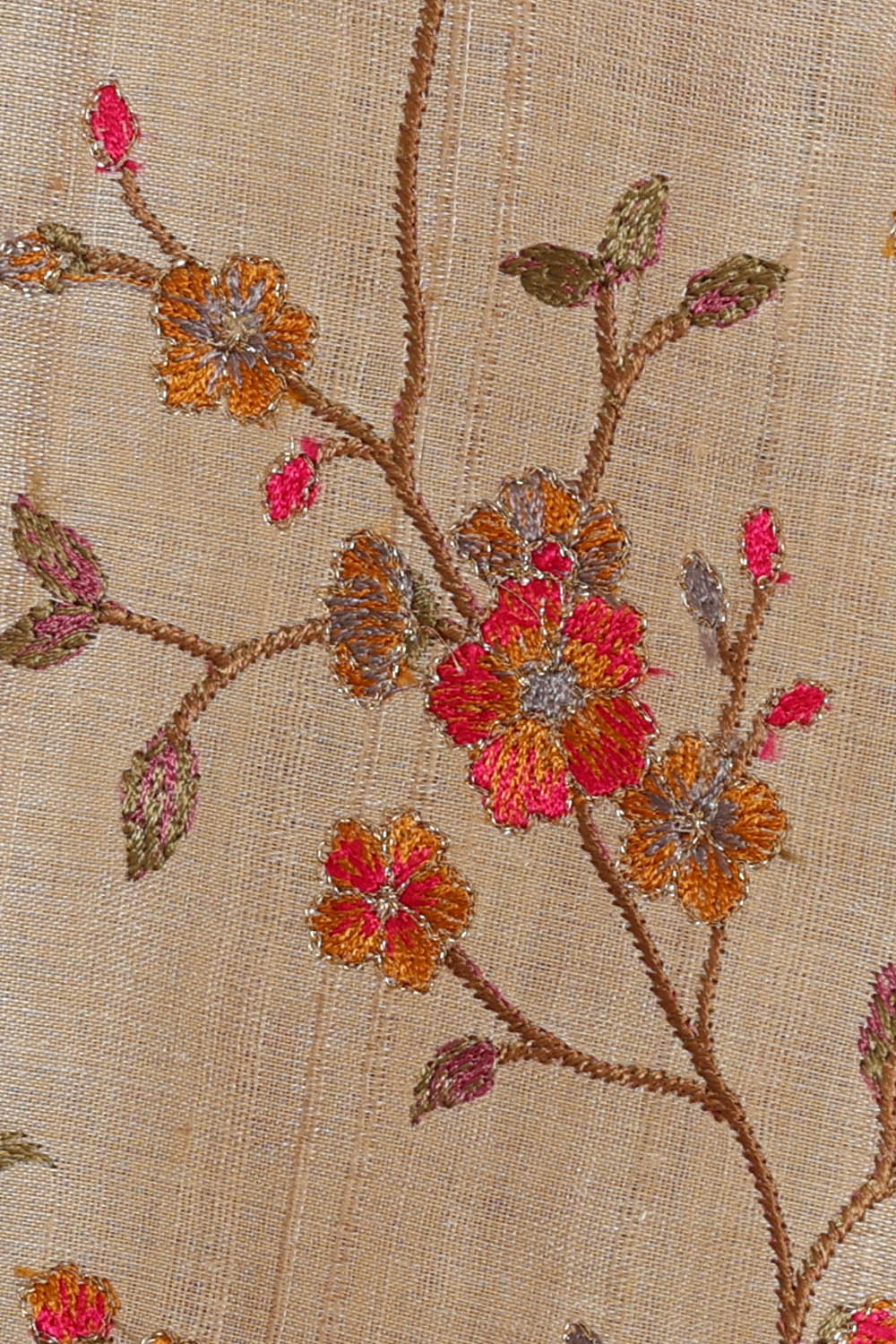 Image of Tussar Silk Ivory Beige Saree