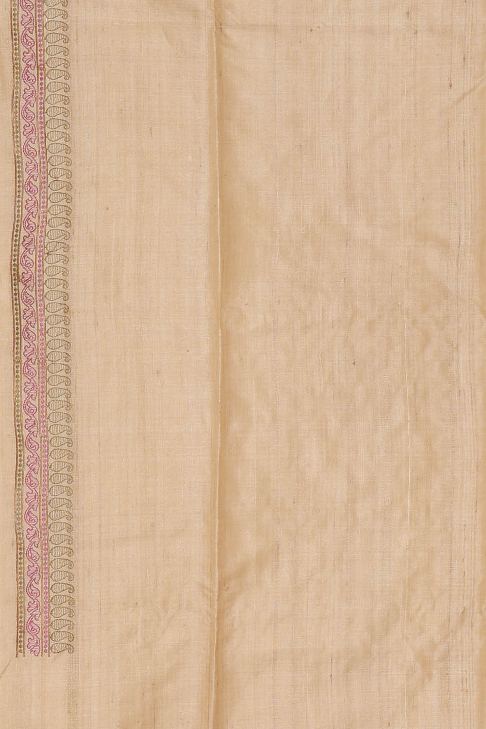 Image of Tussar Silk Ivory Beige Saree