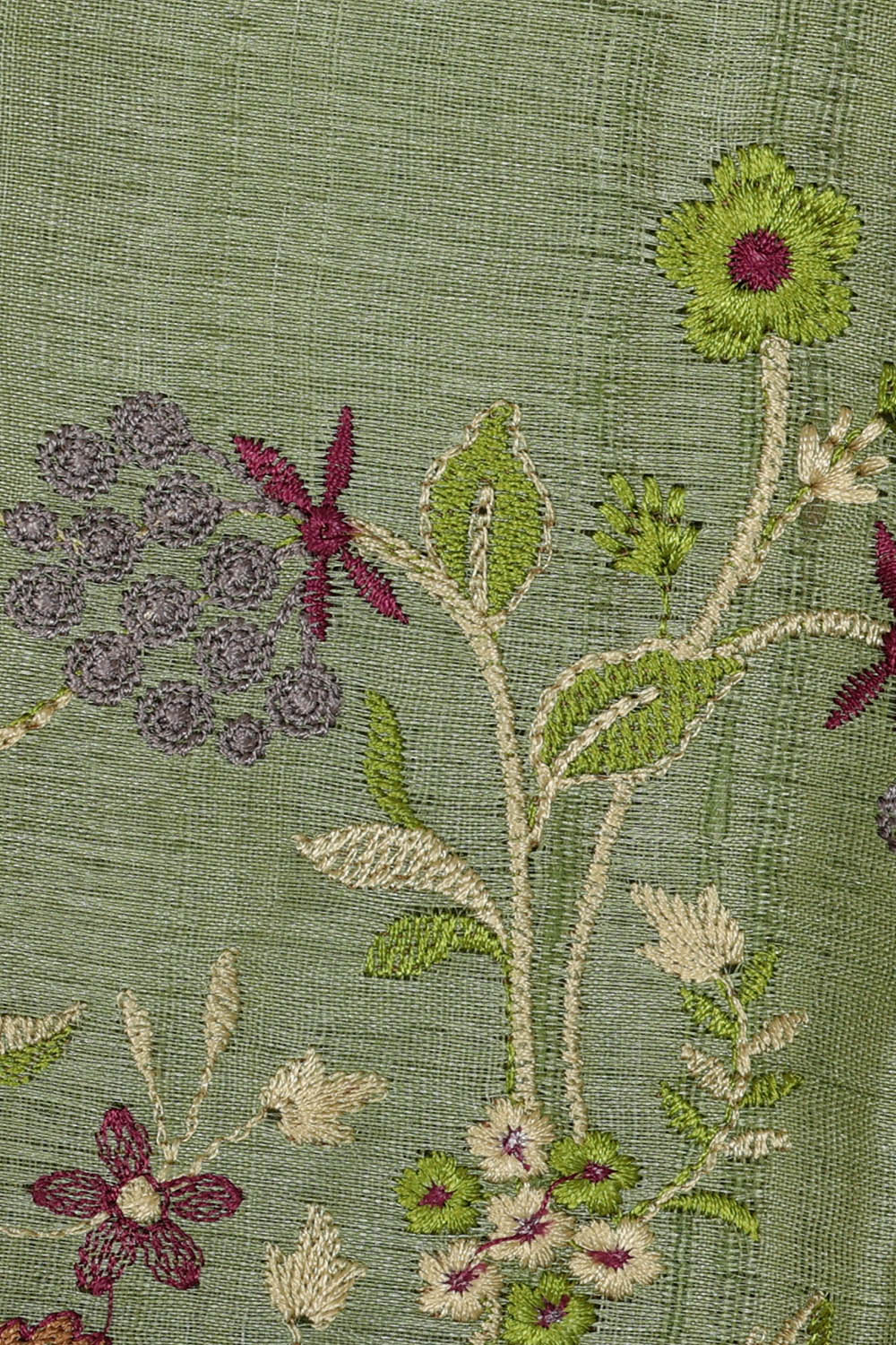 Image of Tussar Silk Muted Pastel Green Saree