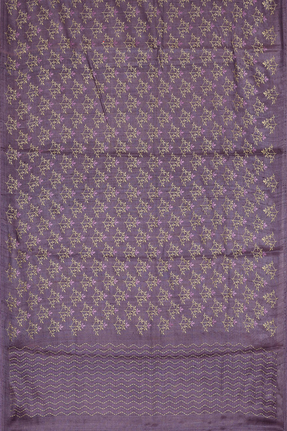 Image of Tussar Silk Violet Saree