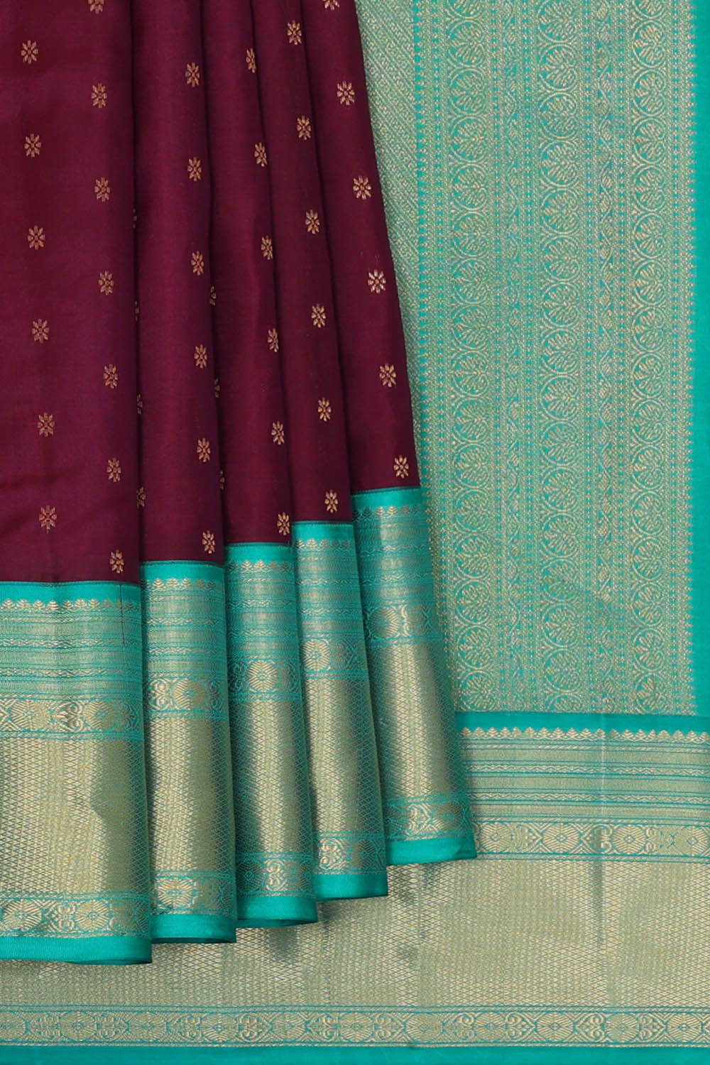 Image of Kanchipattu Silk Wine Purple Saree