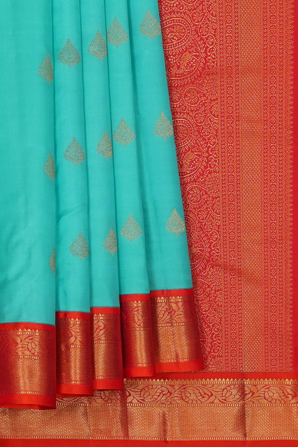 Image of Kanchipattu Silk Sky Blue Saree