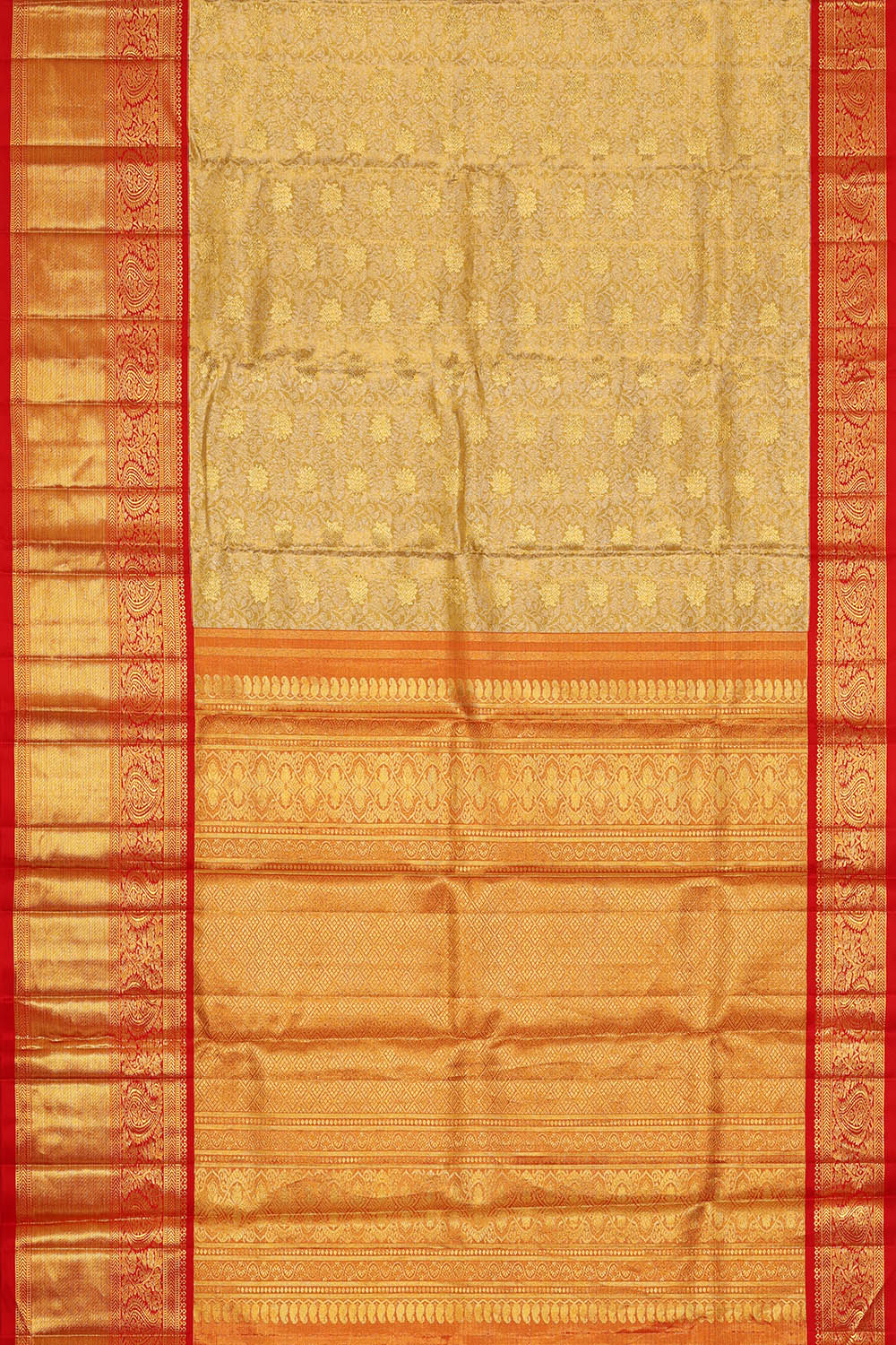 Image of Gold Kanchipattu Tissue Brocade Saree