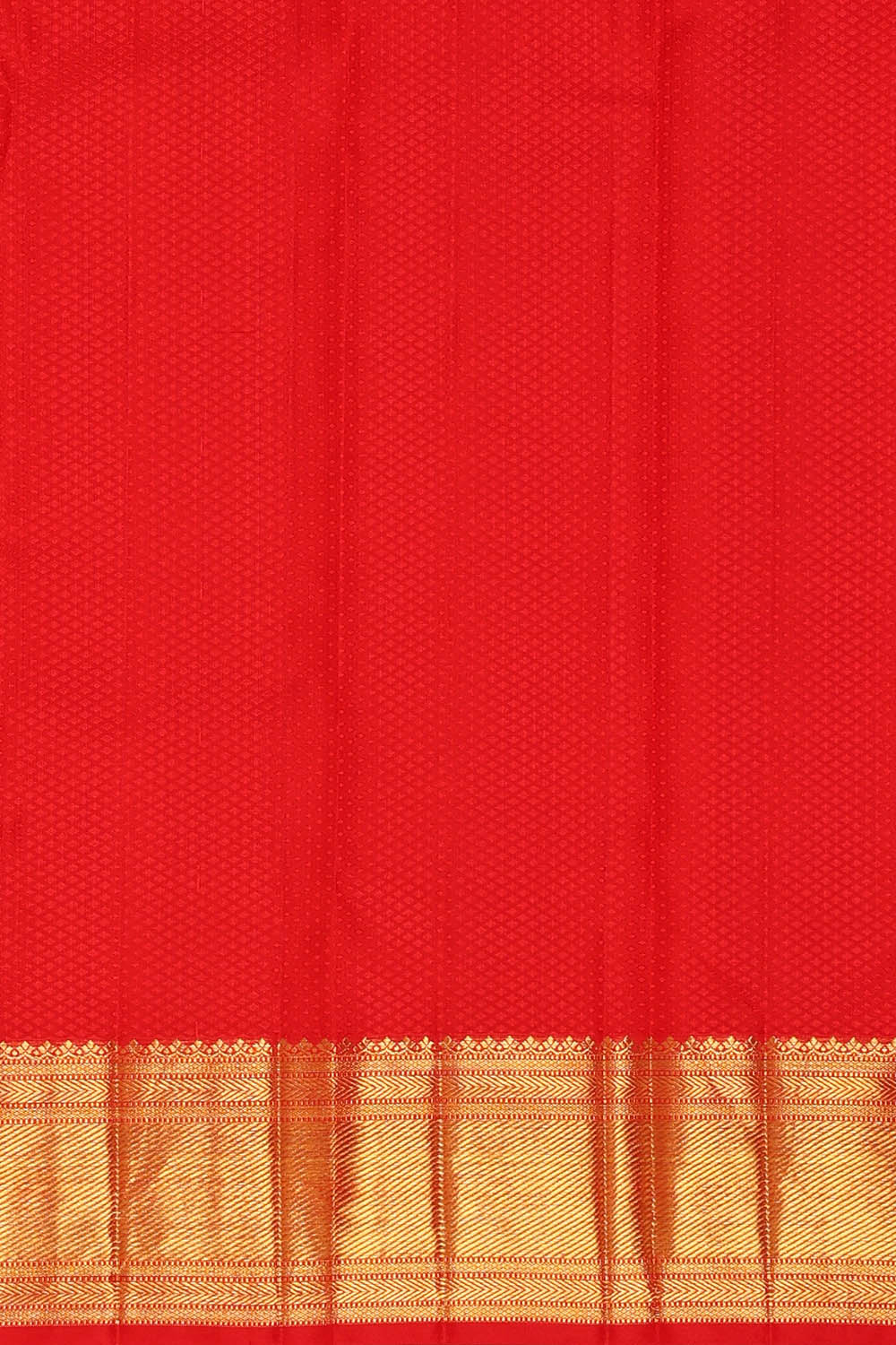 Image of Red Kanjivaram Silk Brocade Saree