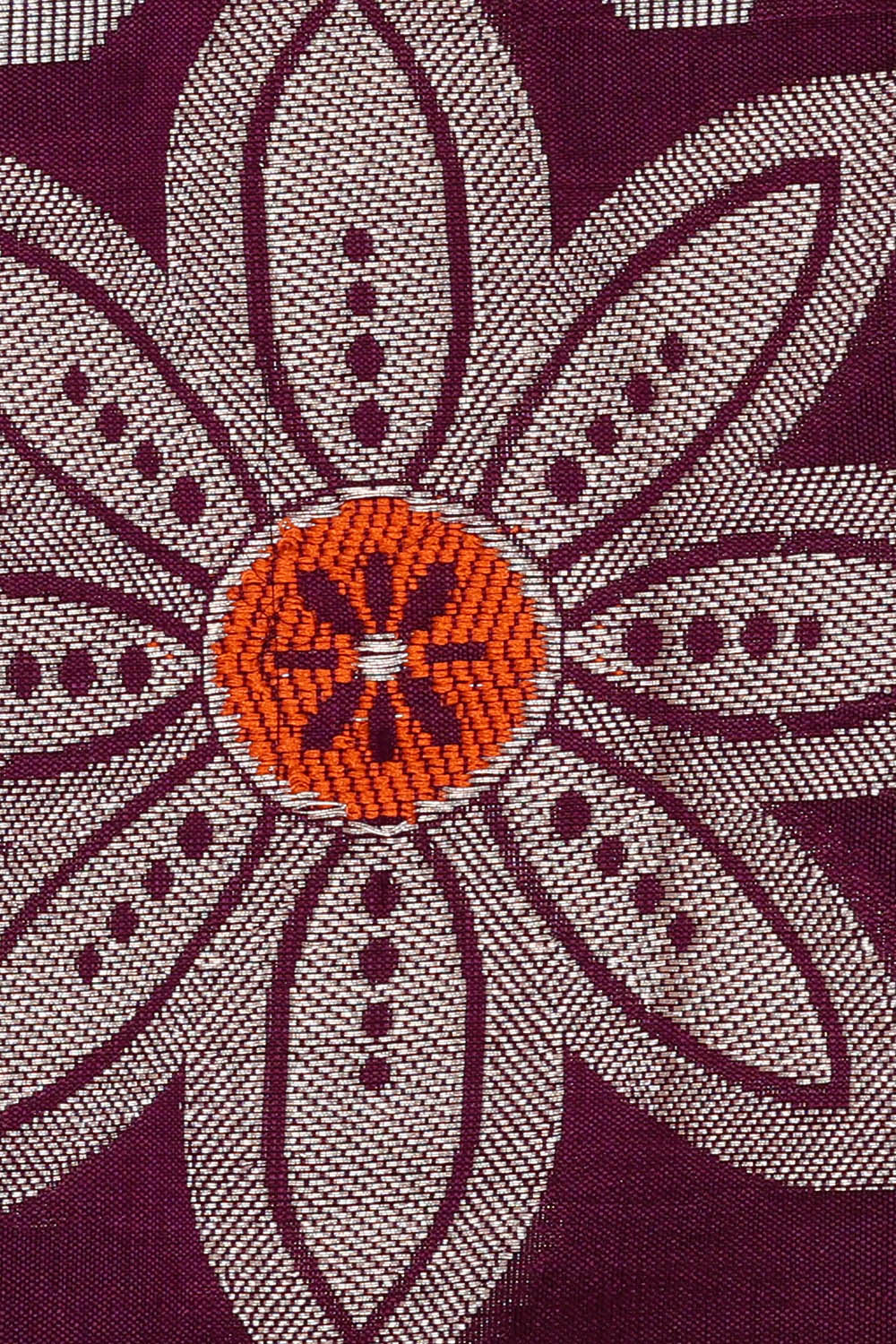 Image of Banarasi Silk Wine Purple Saree