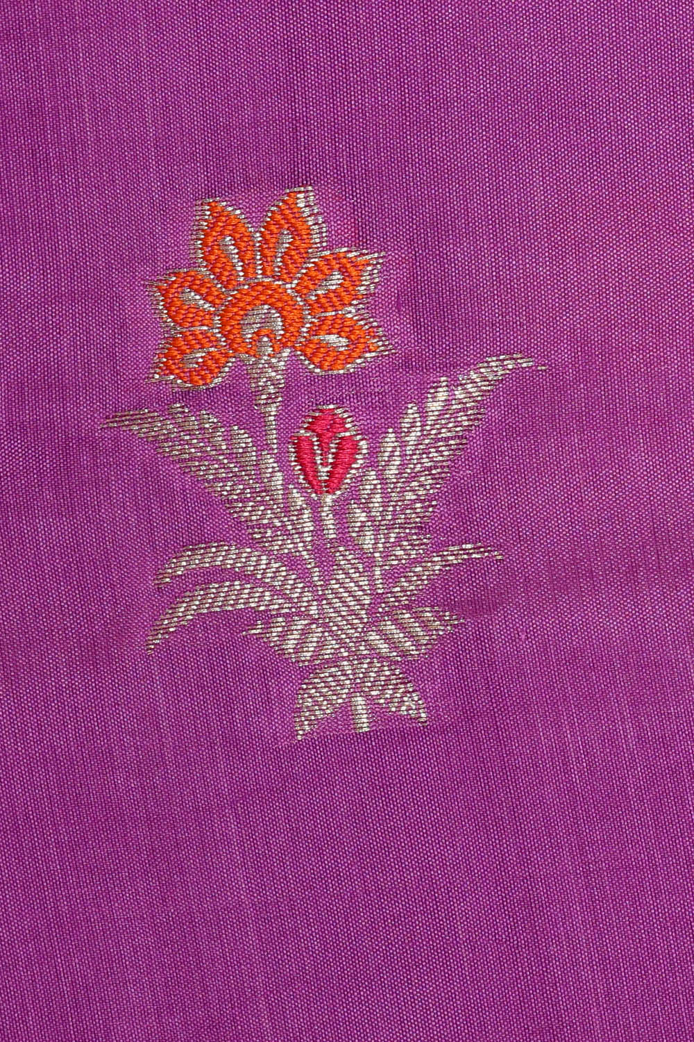 Image of Banarasi Silk Purple Saree