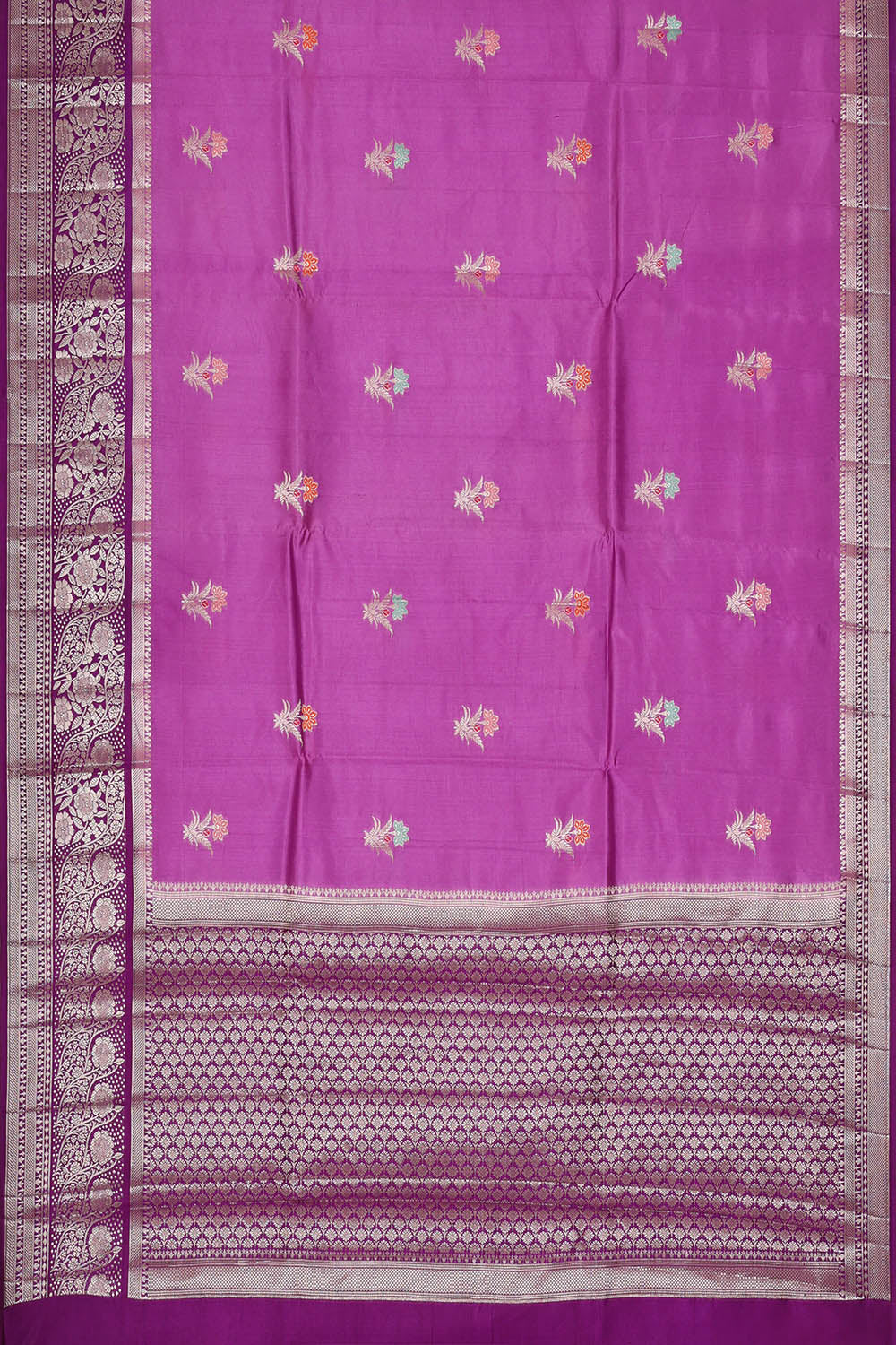 Image of Banarasi Silk Purple Saree